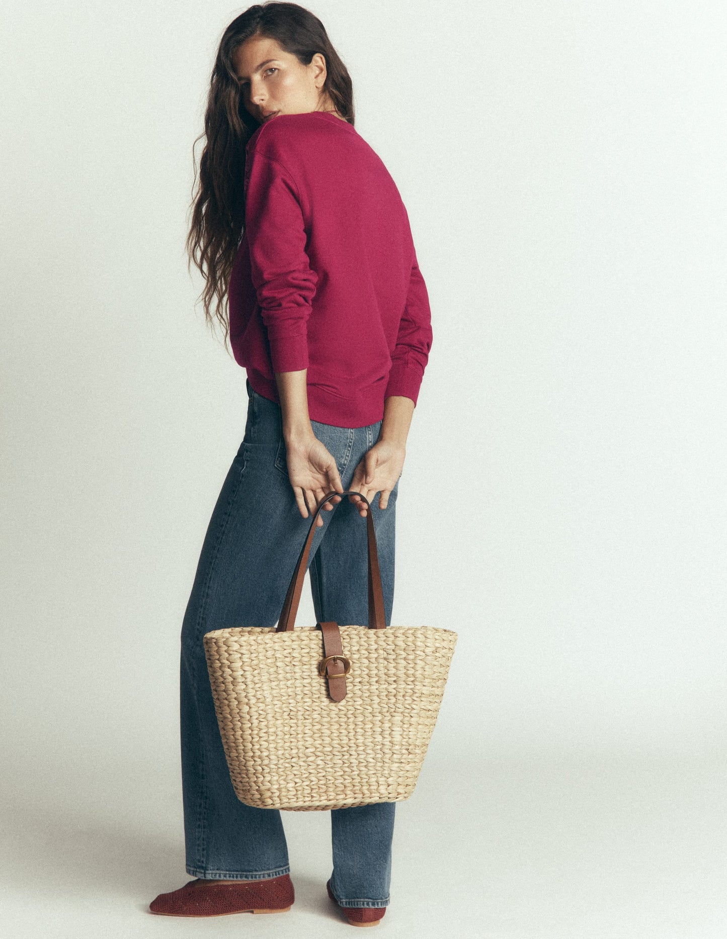 Emi Embroidered Sweatshirt-Rhododendron Embroidery