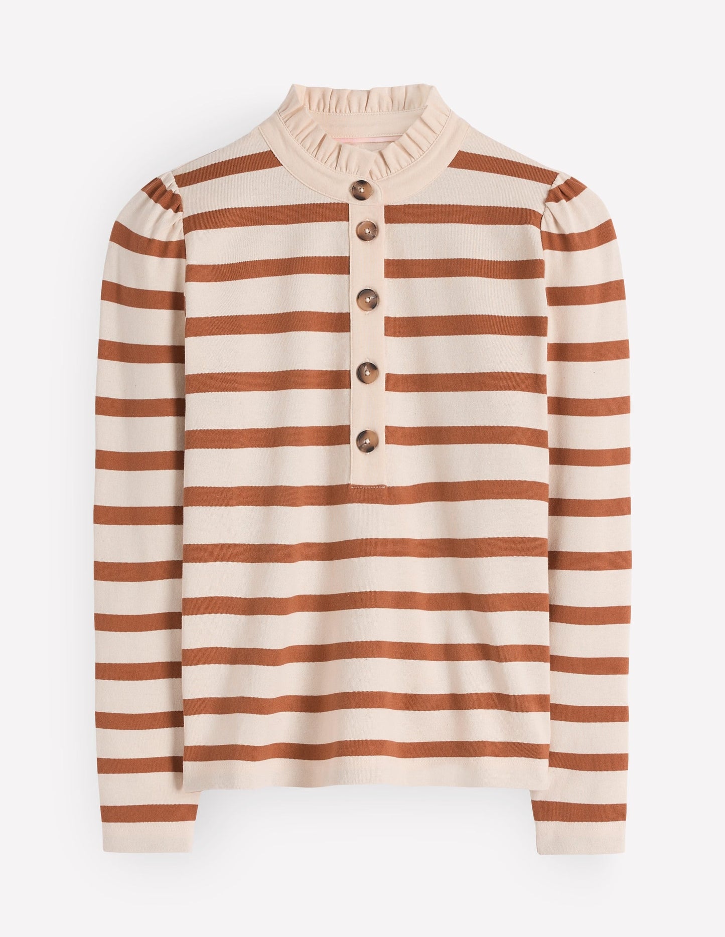 Ruffle Collar Mariner-Ivory and Argon Oil Stripe