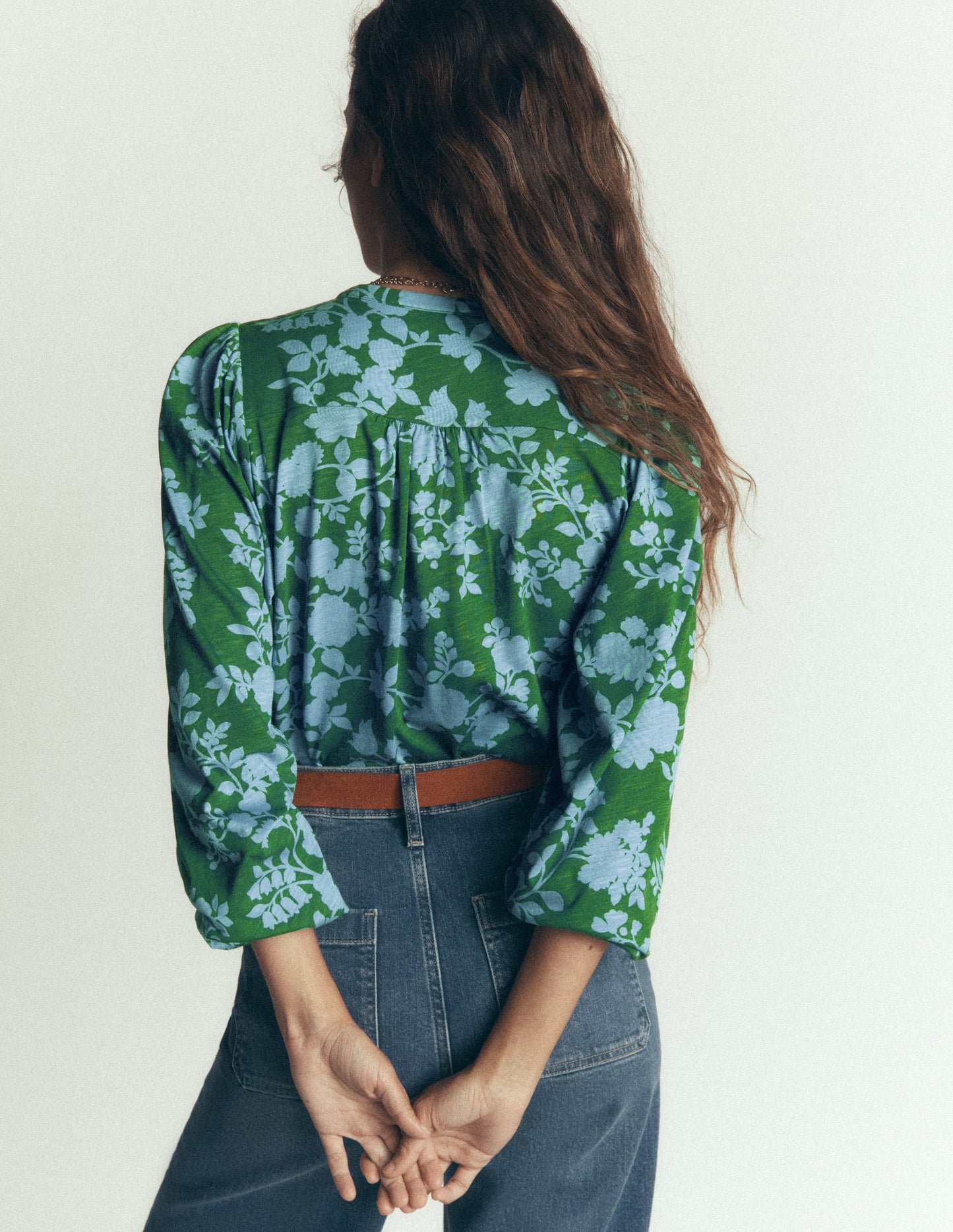 Ara Jersey Shirt-Alpine Green, Bouquet Breeze