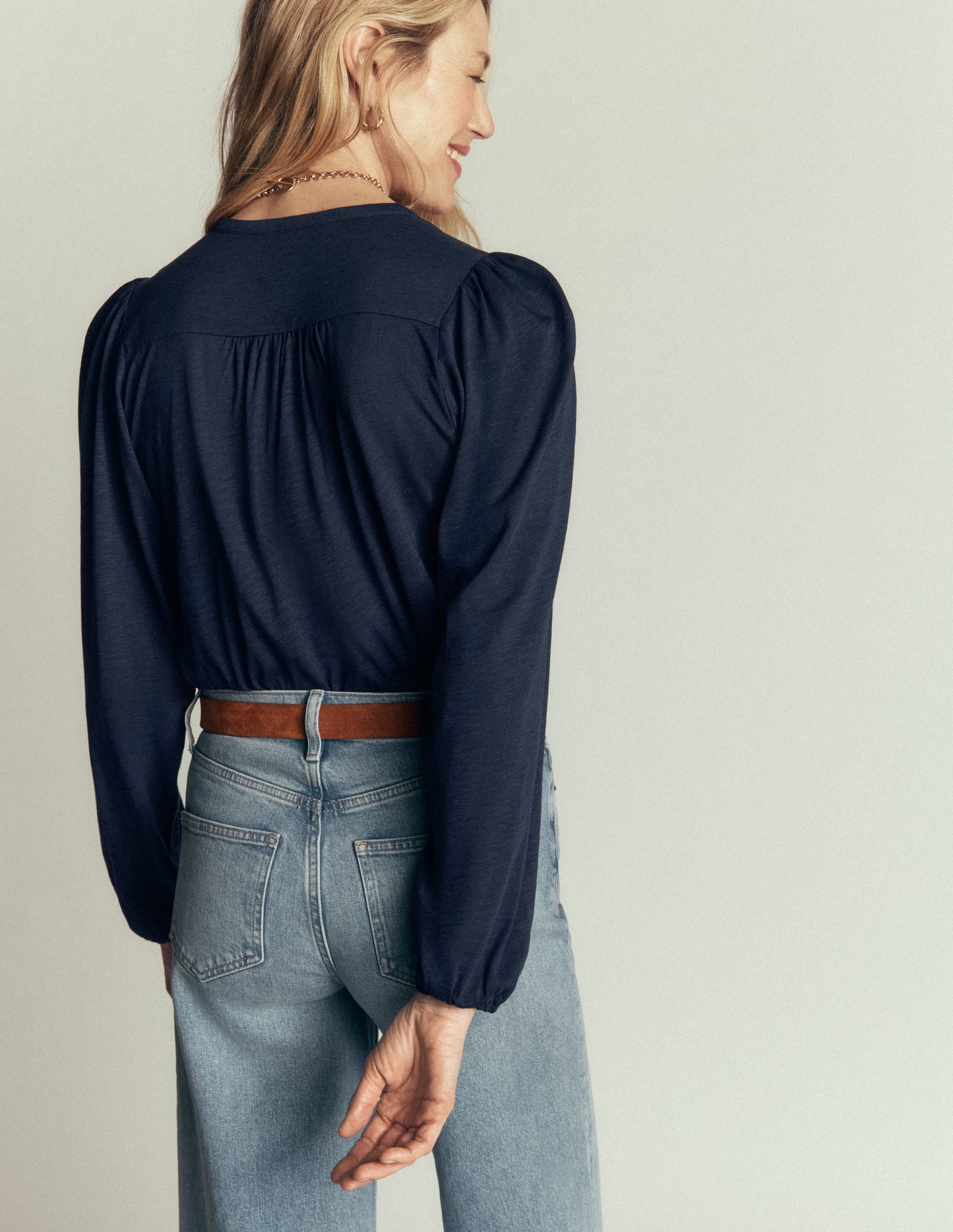 Ara Jersey Shirt-Navy