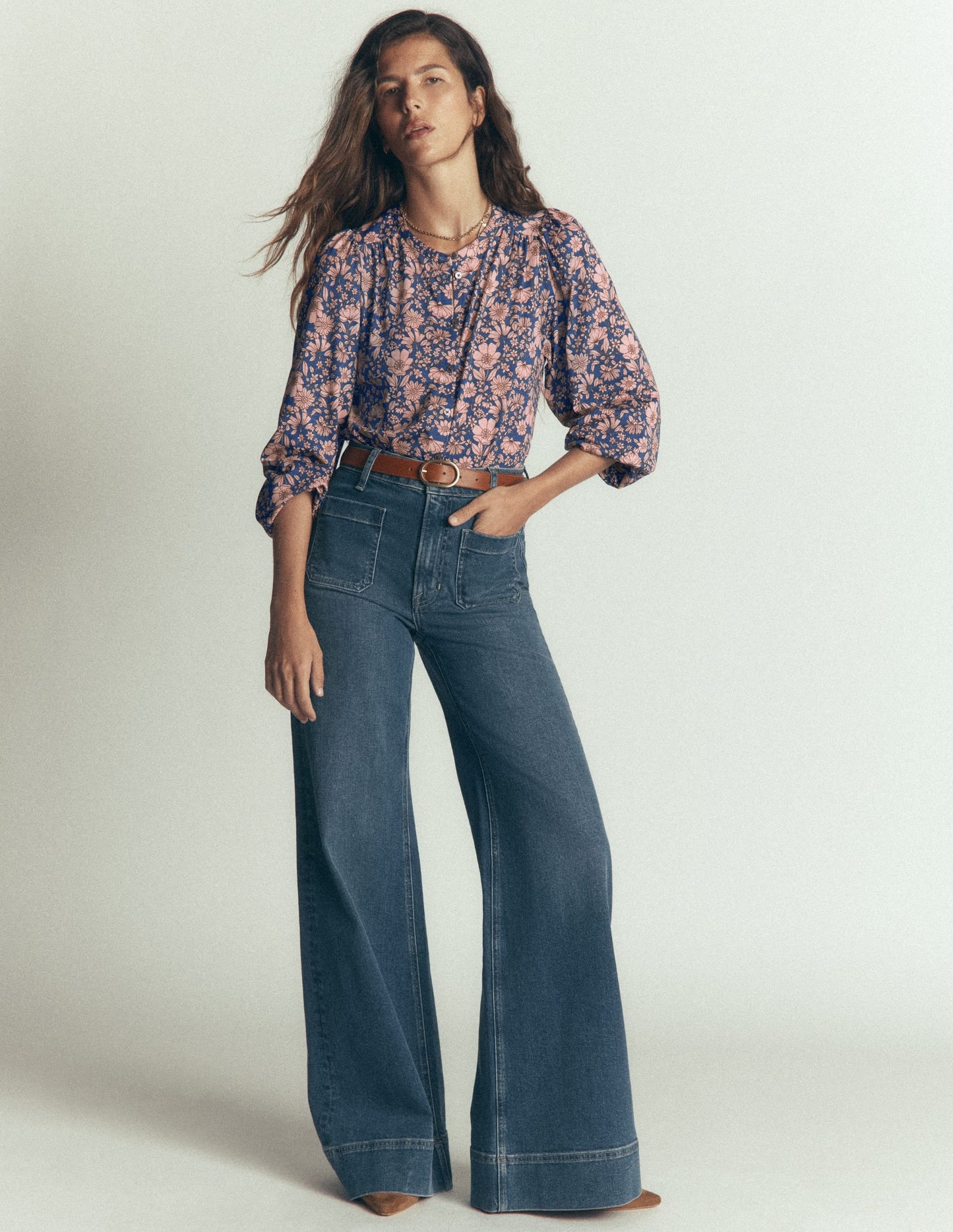 Ara Jersey Shirt-Floral Field