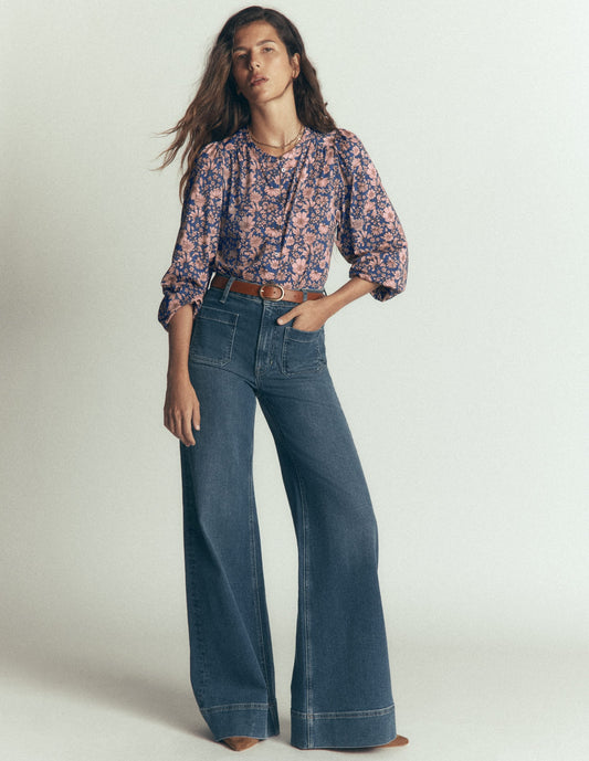 Ara Jersey Shirt-Floral Field
