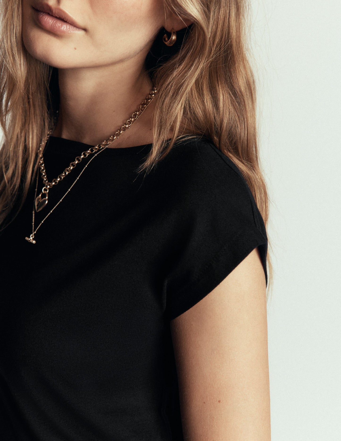 Supersoft Slash Neck T-Shirt-Black