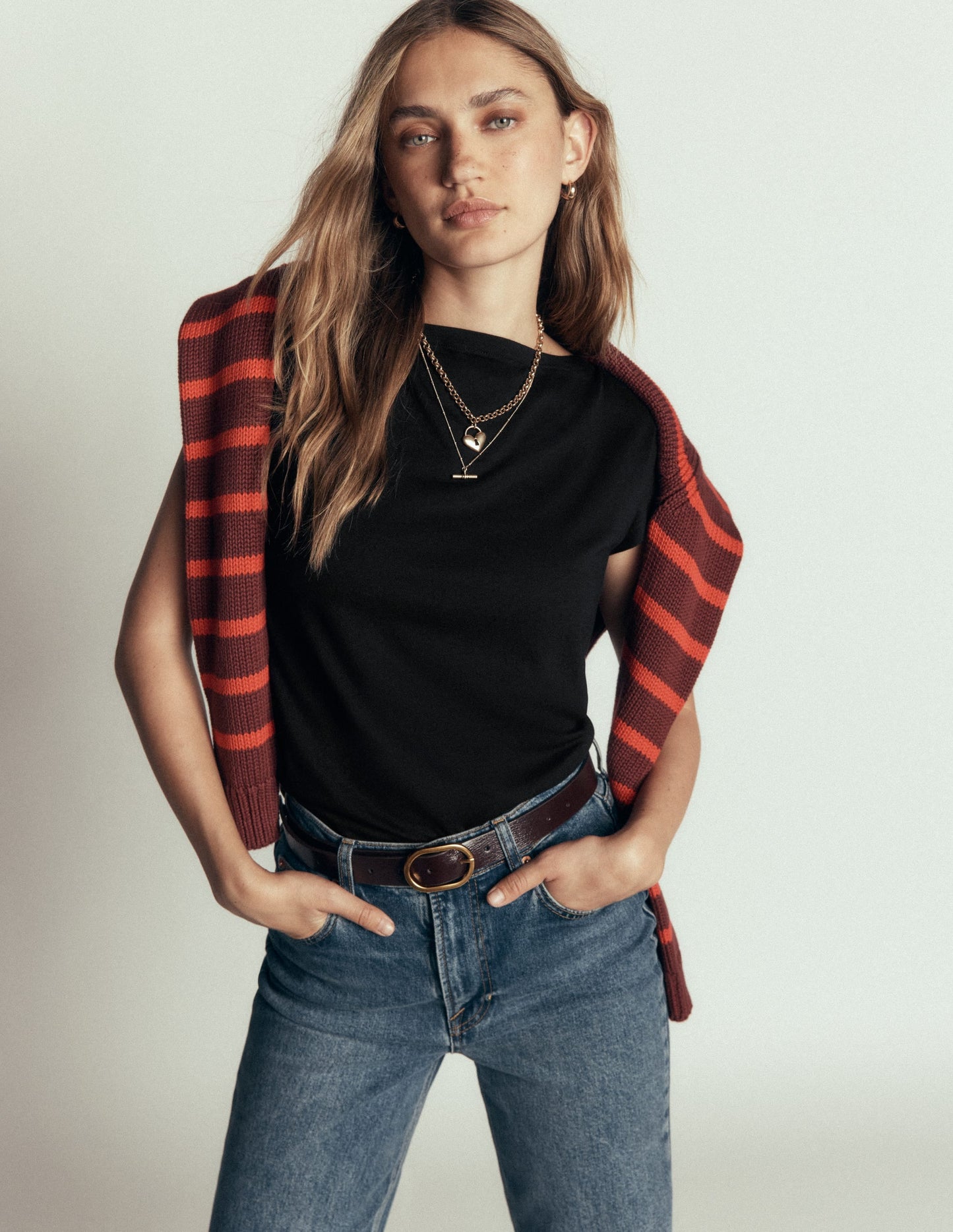Supersoft Slash Neck T-Shirt-Black