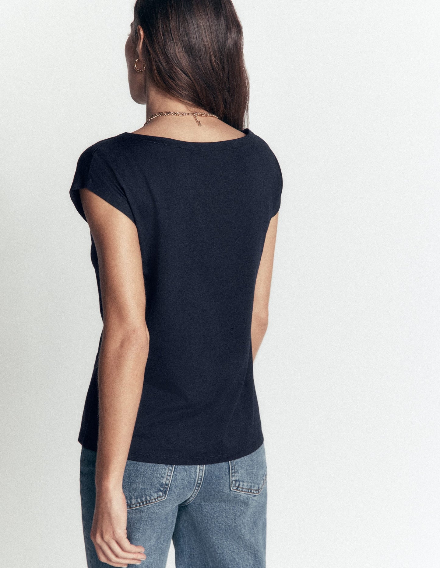 Supersoft Slash Neck T-Shirt-French Navy (19-3921 TCX)