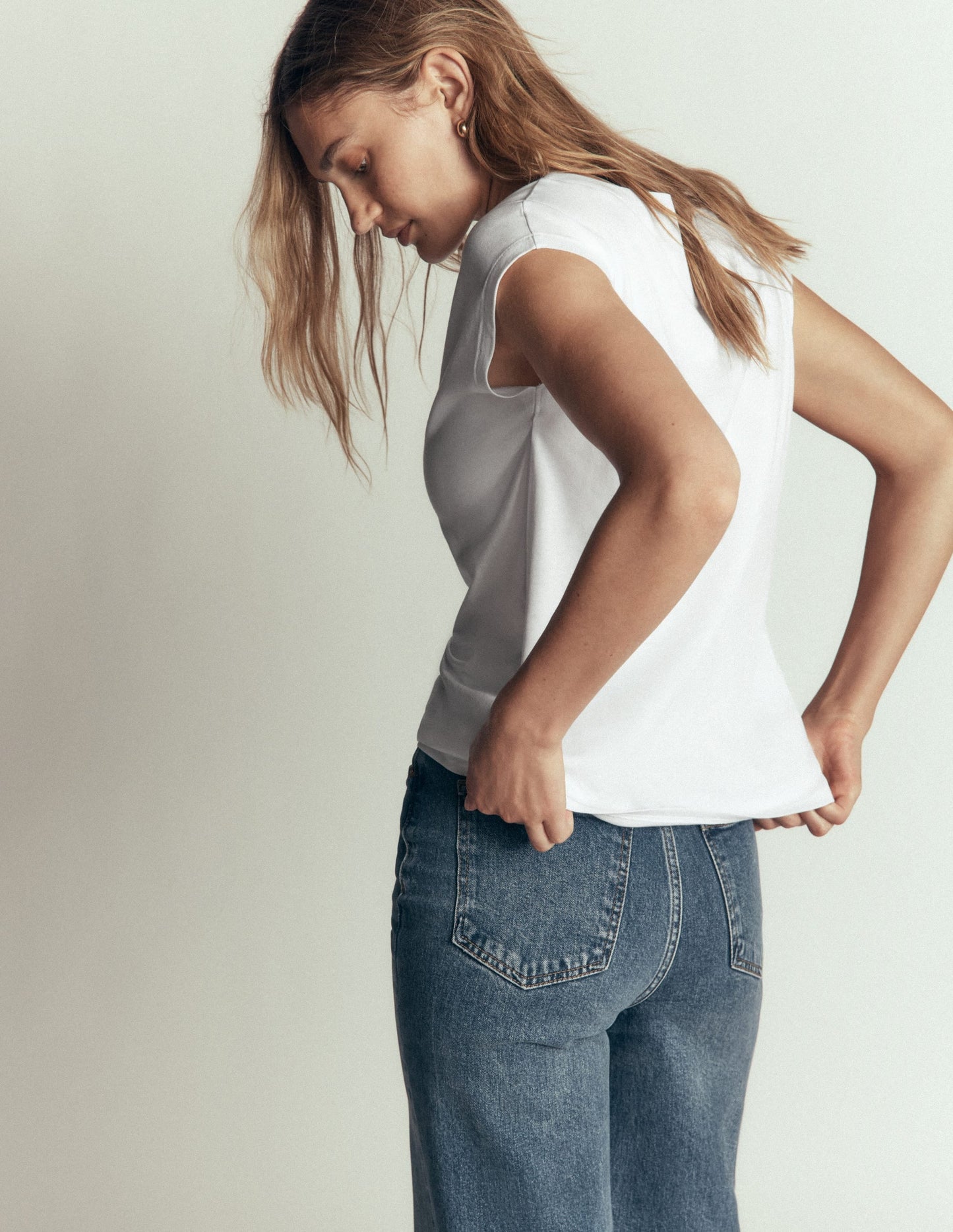 Supersoft Slash Neck T-Shirt-White