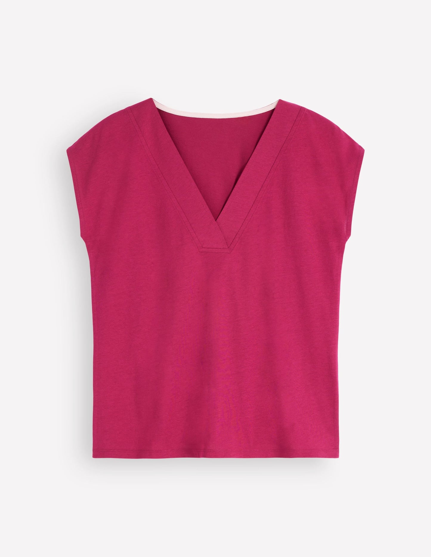 Supersoft V-neck T-shirt-Beet Red