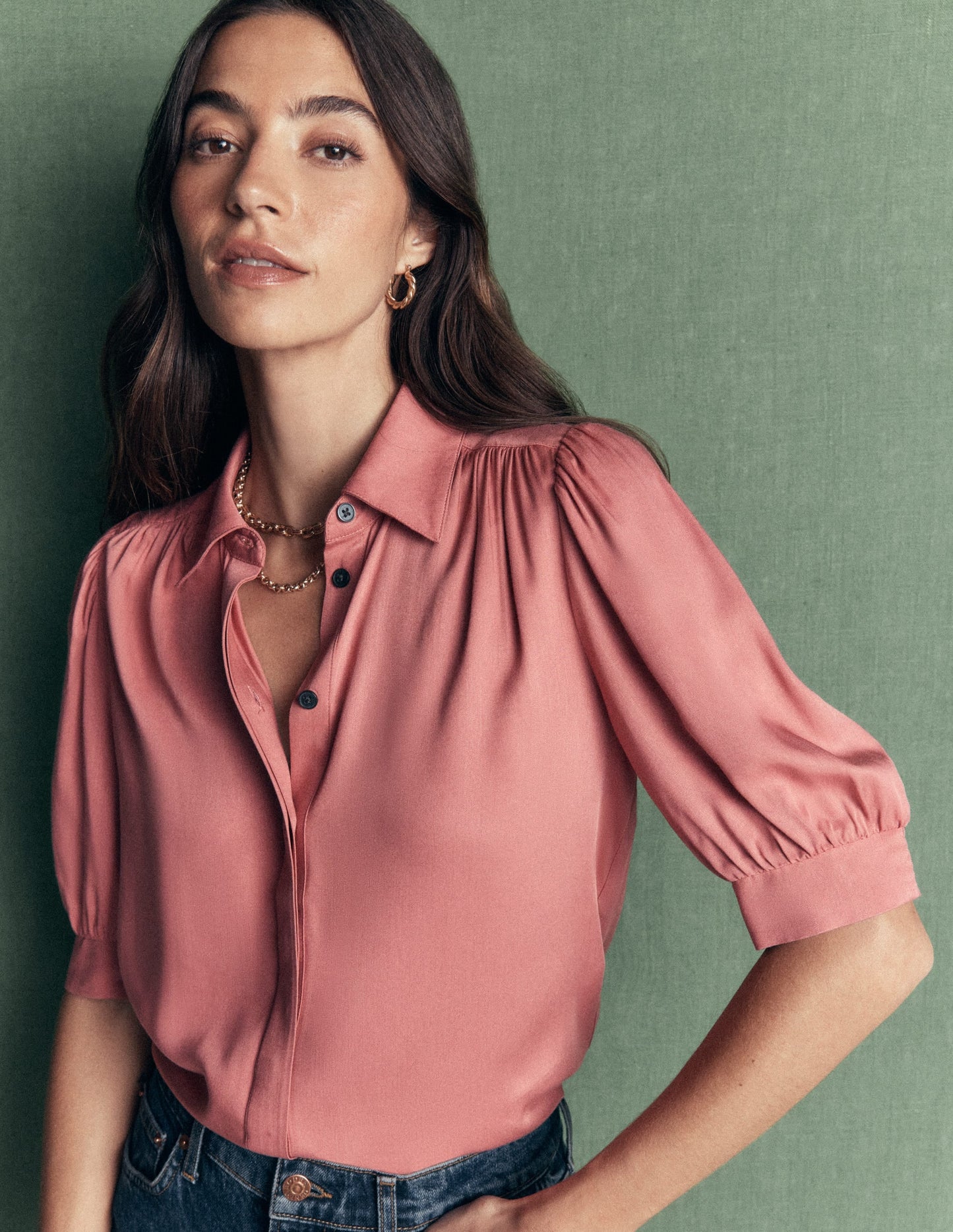 Penelope Viscose Top-Vintage Rose