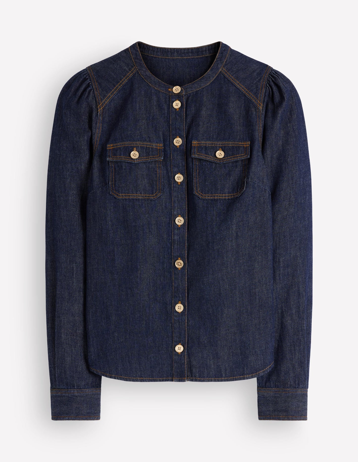 Thea Denim Shirt-Dark Indigo