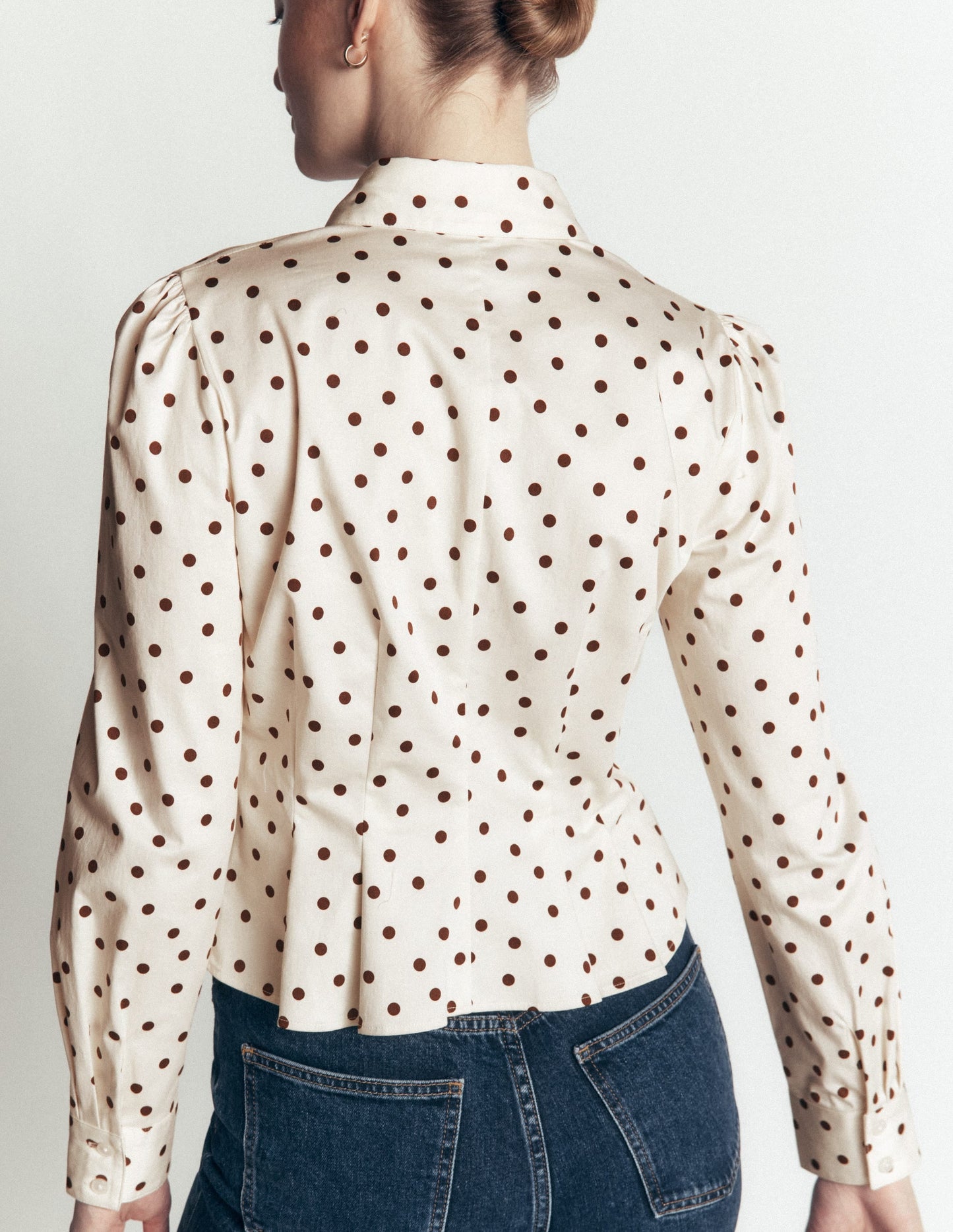 Julia Darted Cotton Shirt-Ivory, Boden Spot