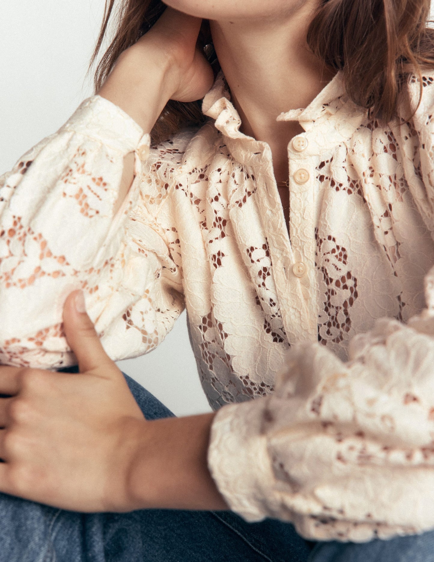 Erica Lace Top-Ivory