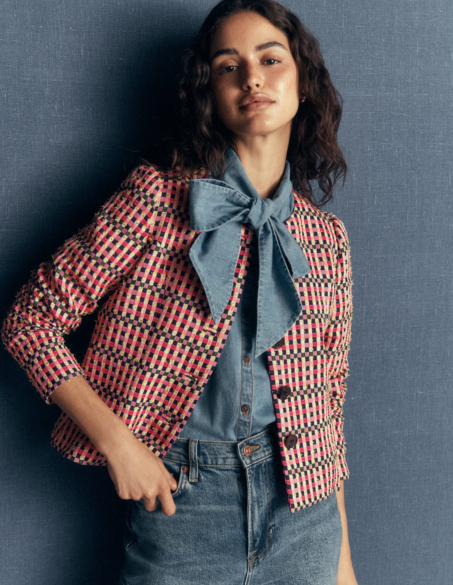 Salisbury Puff Sleeve Jacket-Multi