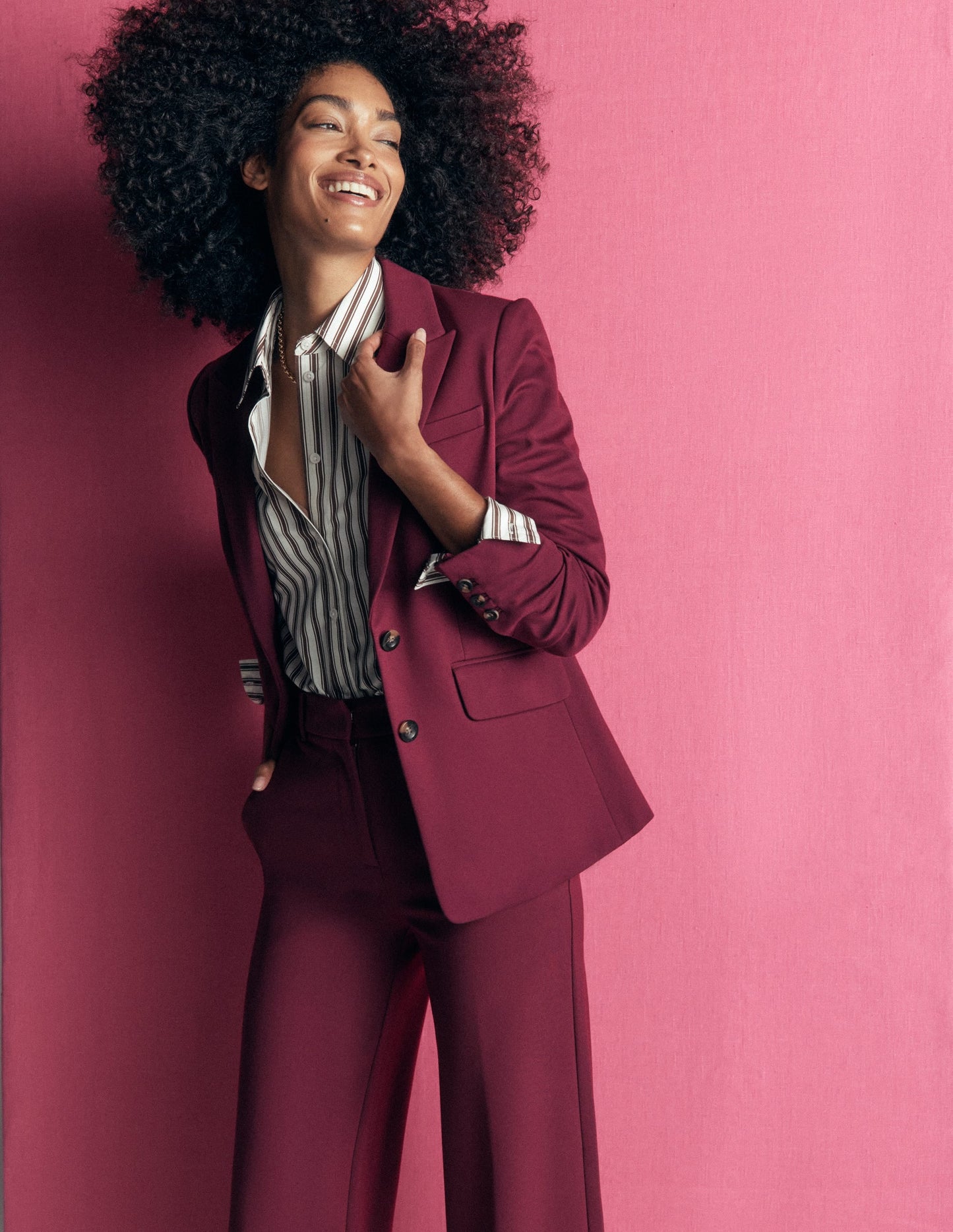 Stamford Ponte Blazer-Deep Wisteria