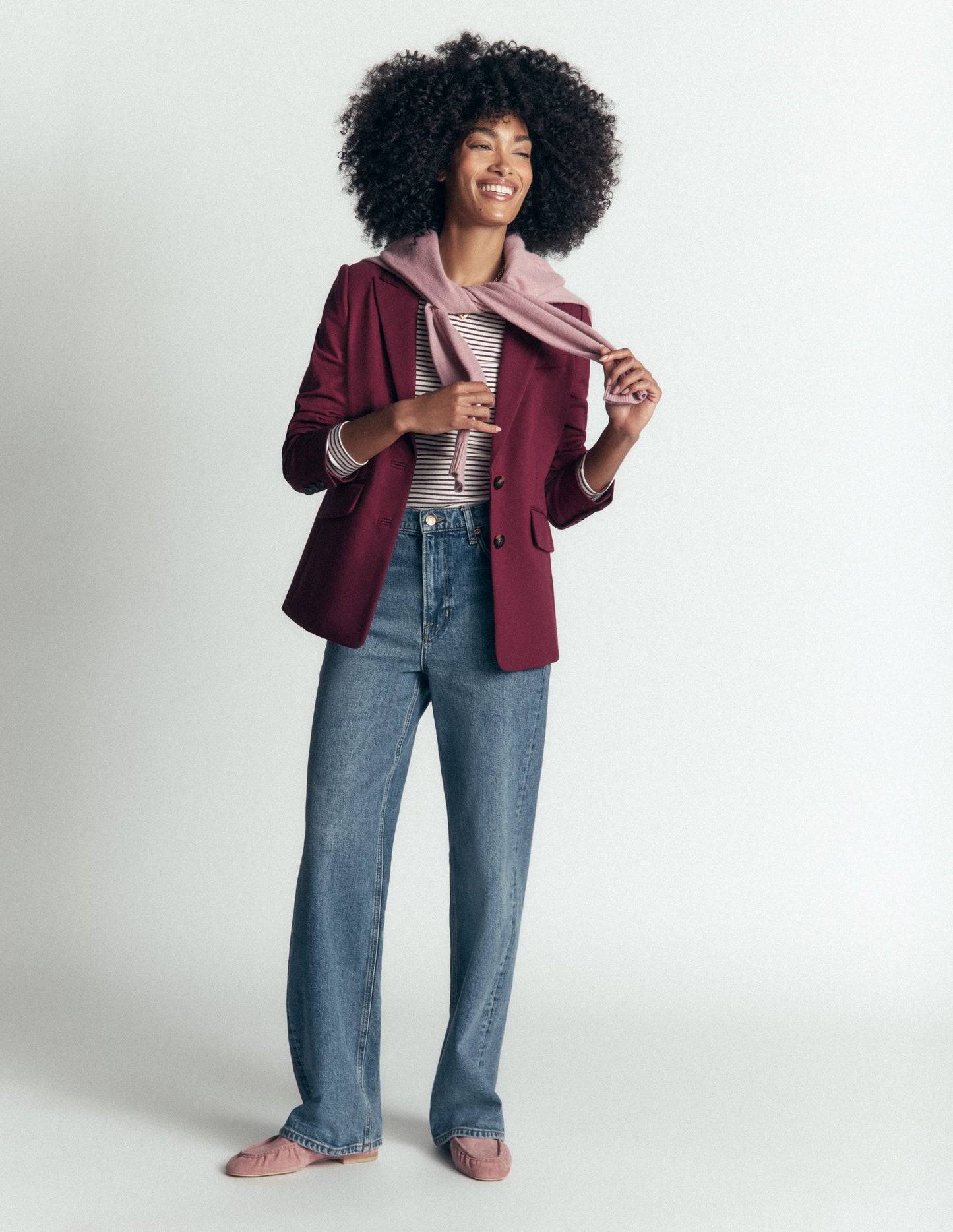 Stamford Ponte Blazer-Deep Wisteria