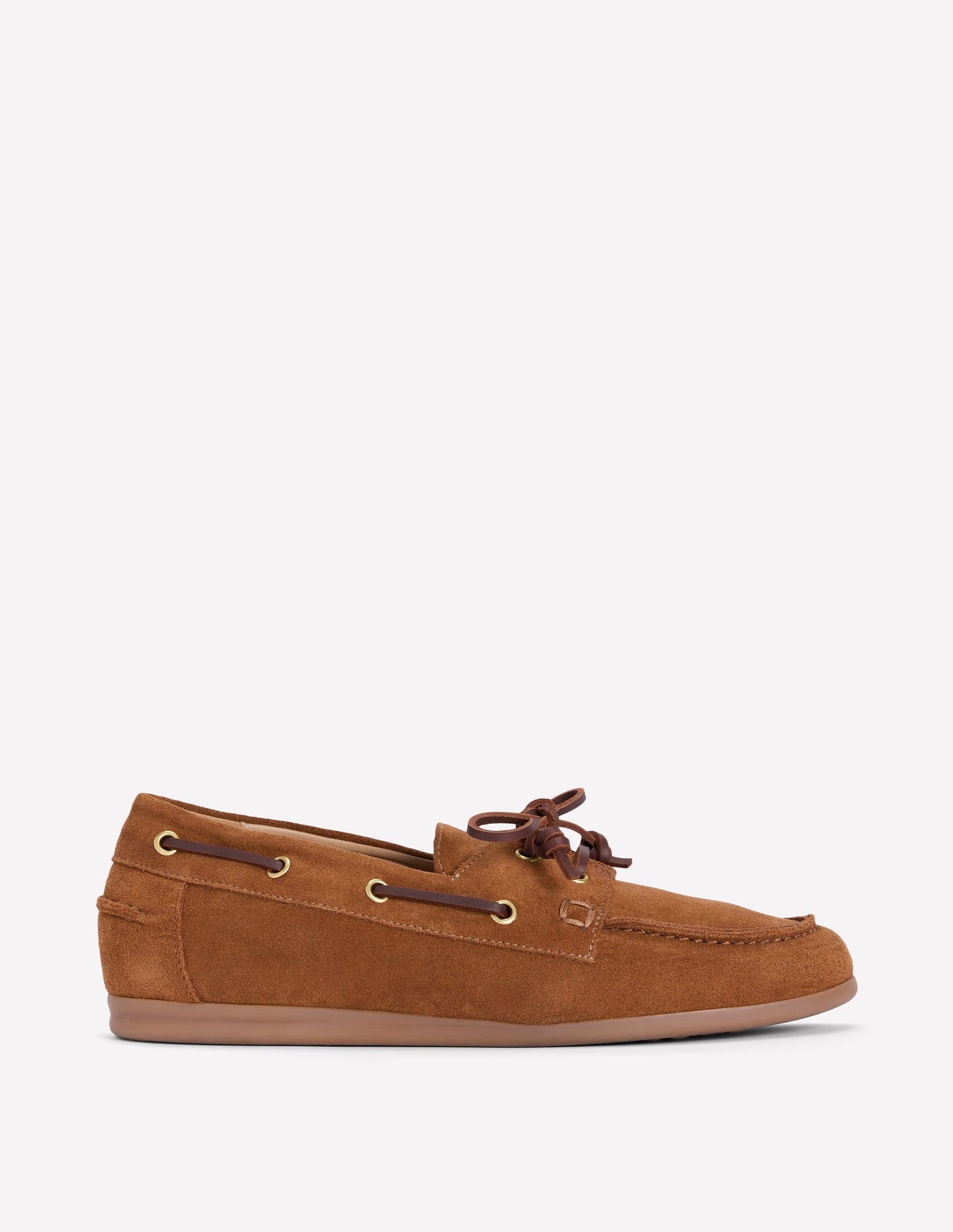 Lace-Up Boat Shoes-Tan