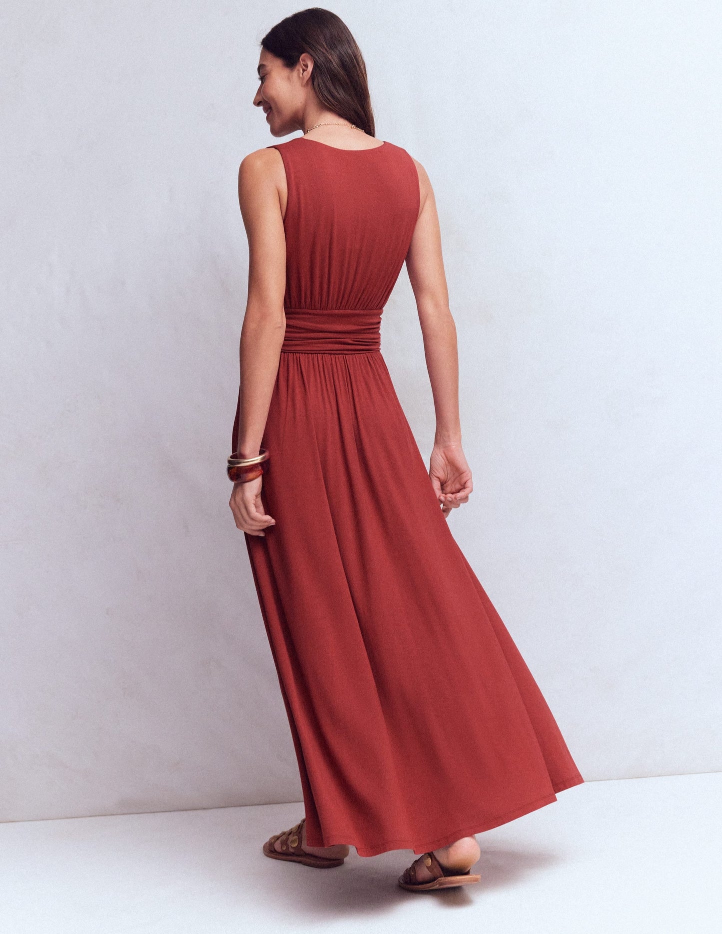 Elodie Jersey Maxi Dress-Rich Chestnut
