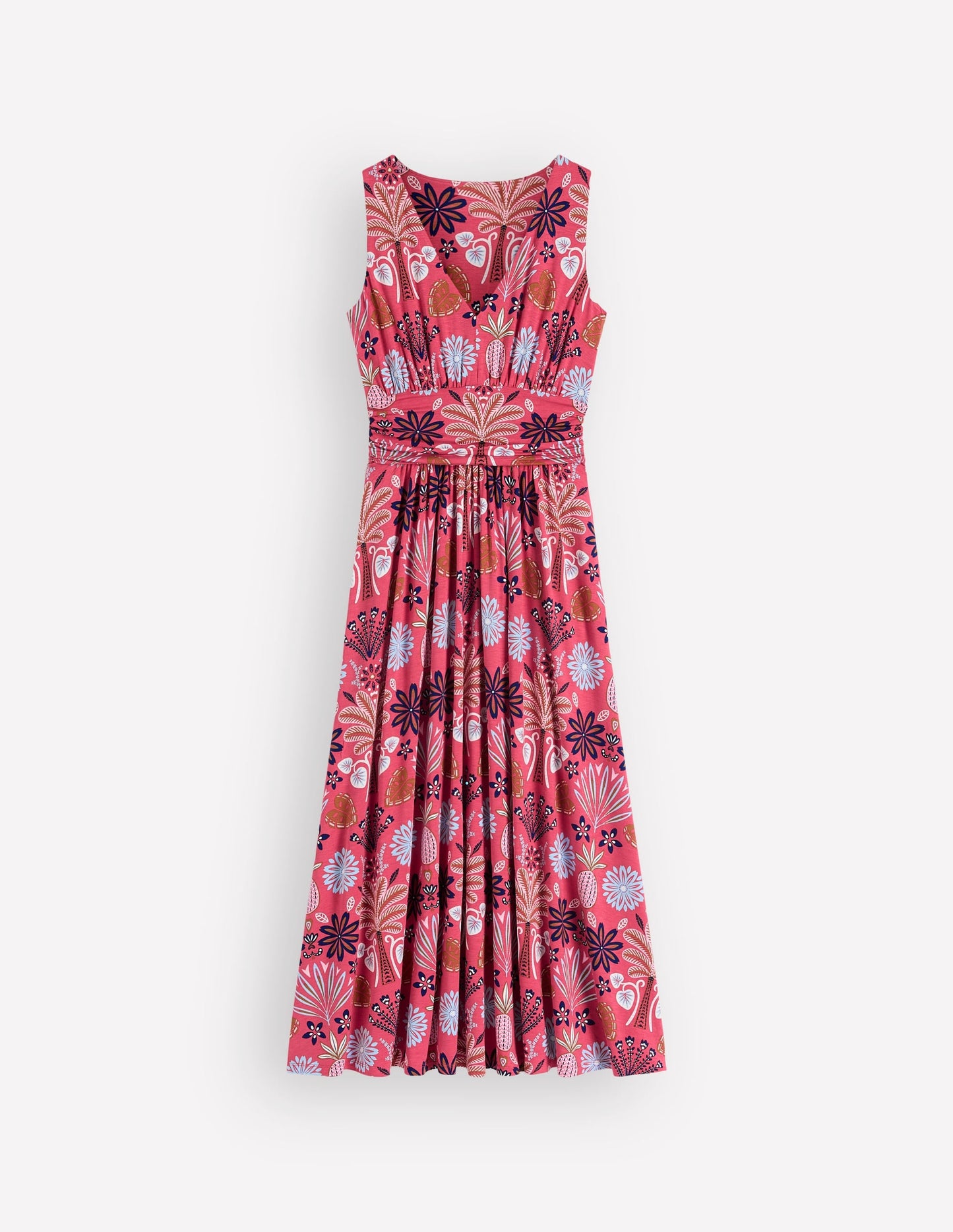 Elodie Jersey Maxi Dress-Cherry Blush, Tropical Forest