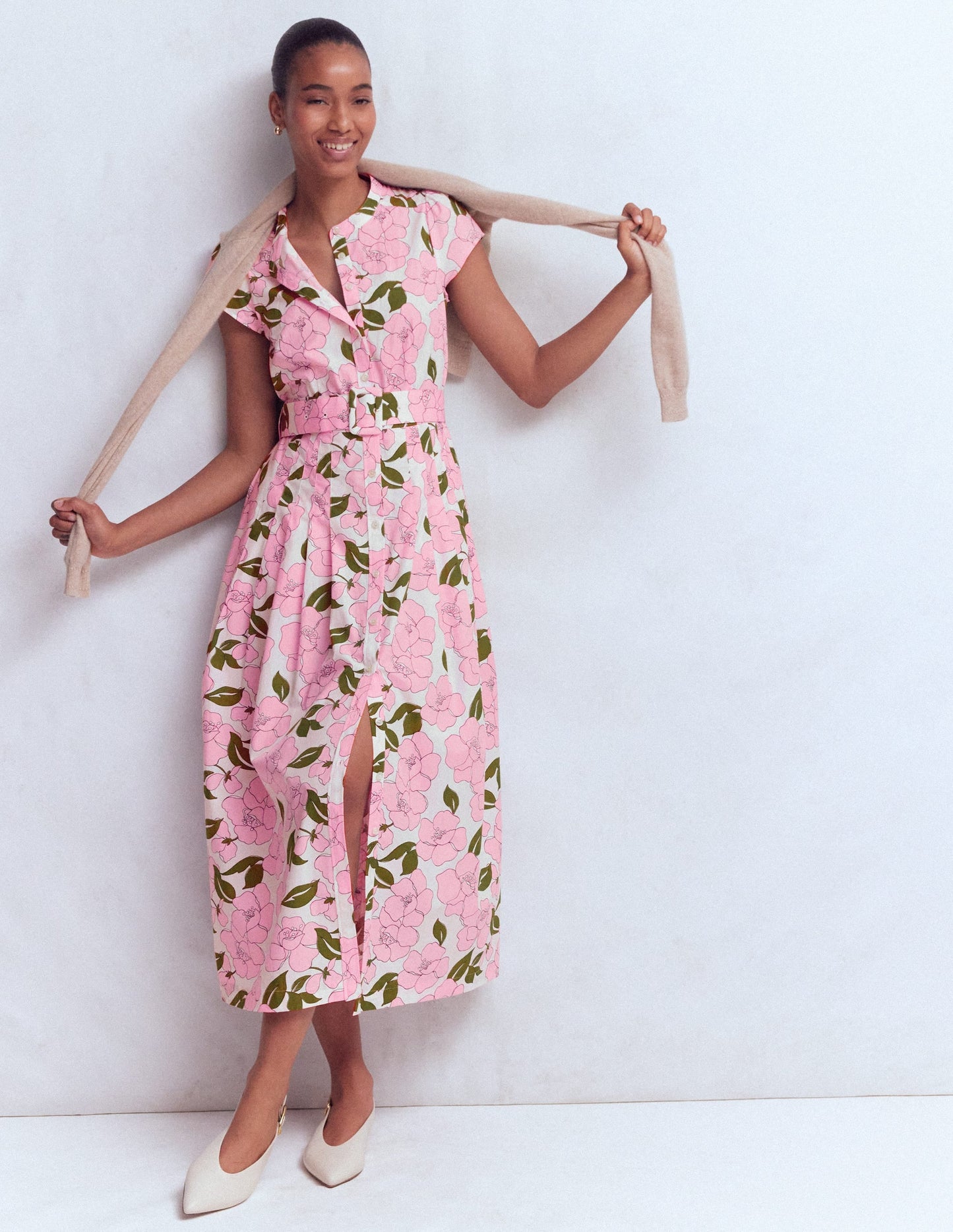 Arabella Cotton Maxi Dress-Pink Radiant Bloom
