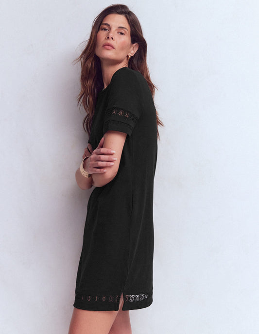 Hattie Jersey T-shirt Dress-Black