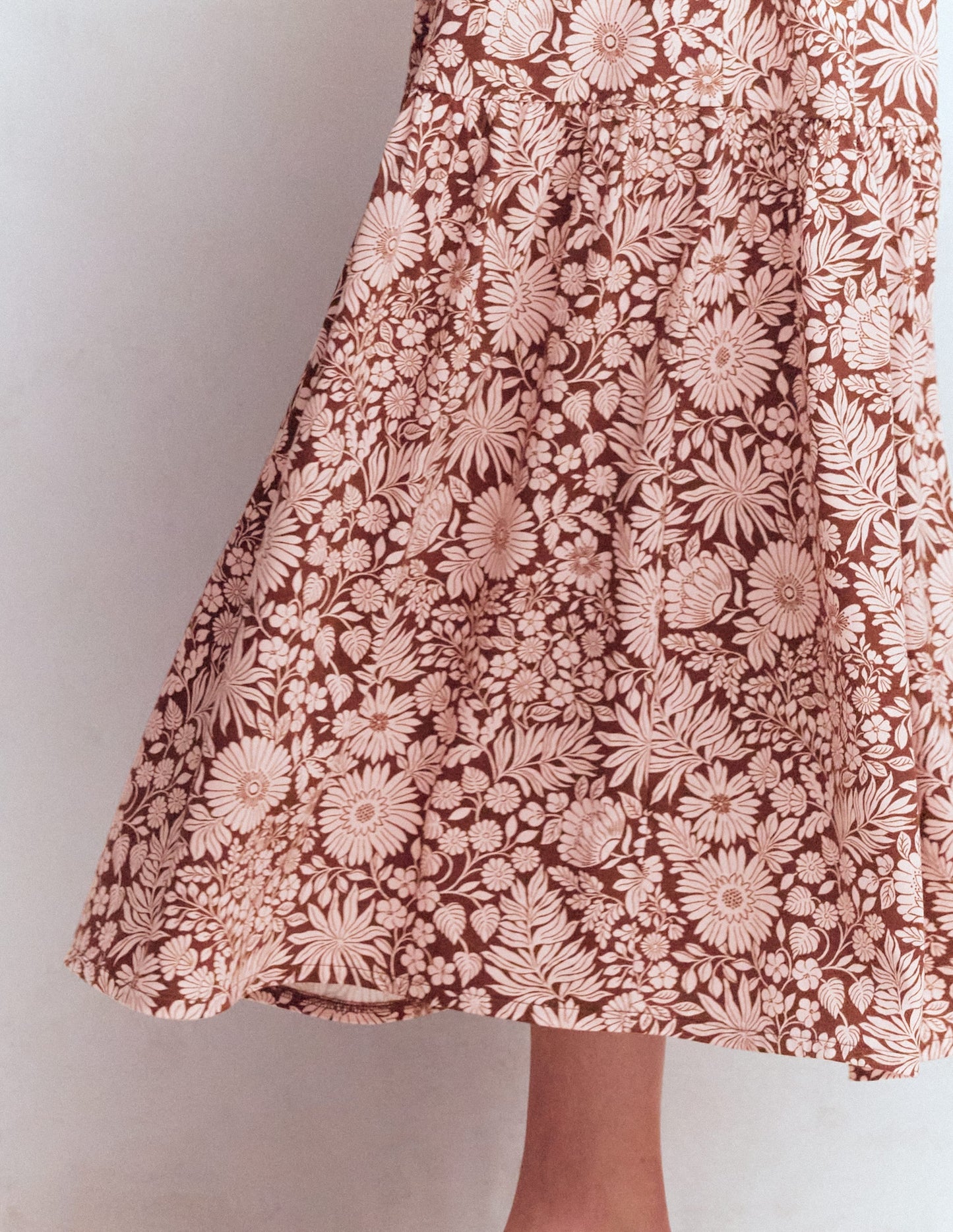 Camalie Jersey Maxi Dress-Raw Umber, Flowerbed Bloom