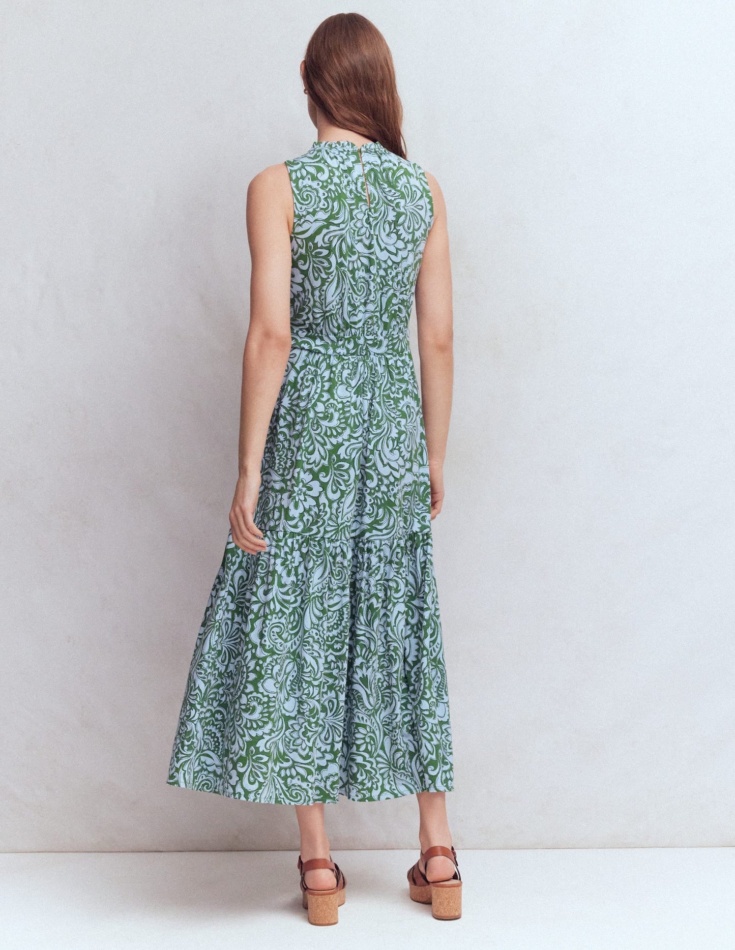Camalie Jersey Maxi Dress-Green, Elaborate Gardenia