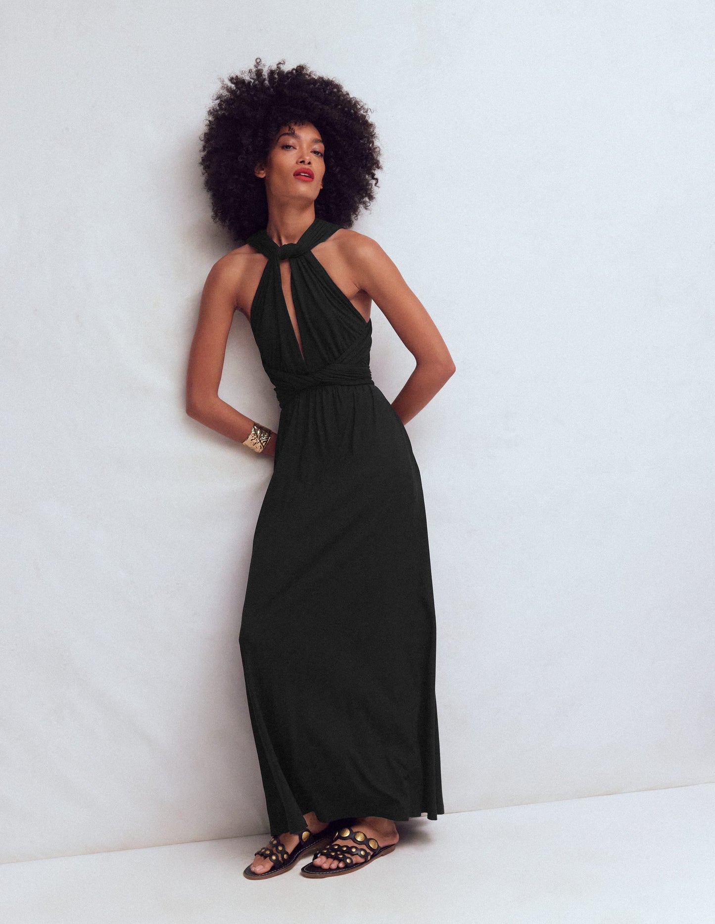 Multiway Jersey Maxi Dress-Black