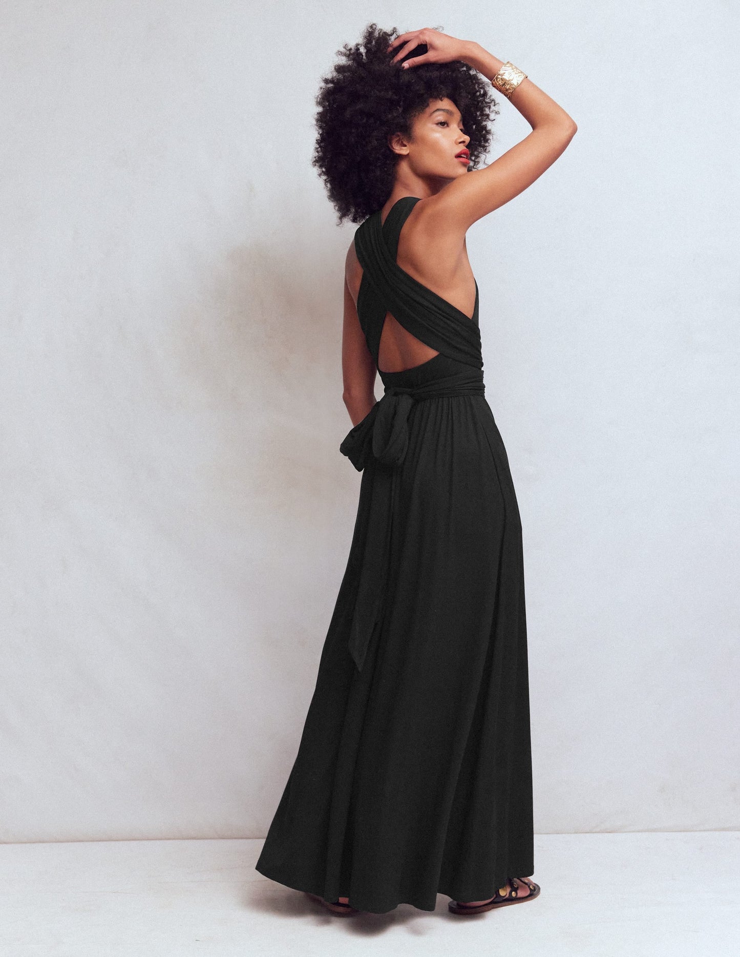 Multiway Jersey Maxi Dress-Black