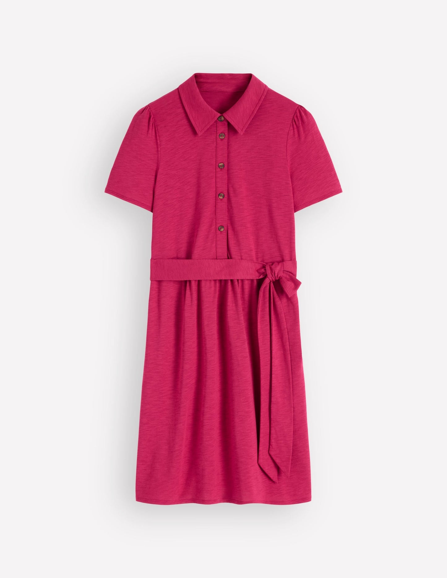 Patti Short Jersey Shirt Dress-Sweet Cherry