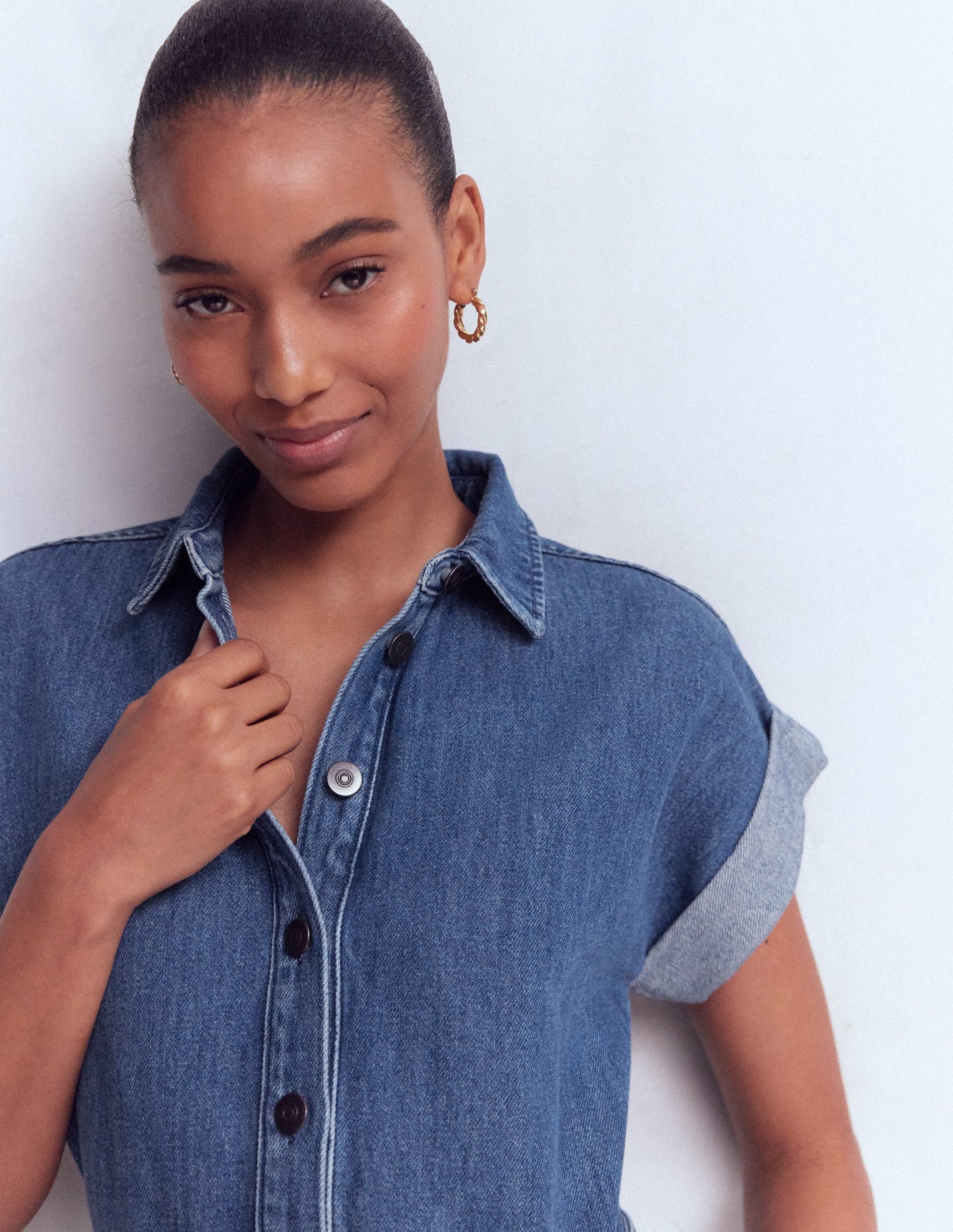 Kay Denim Playsuit-Denim