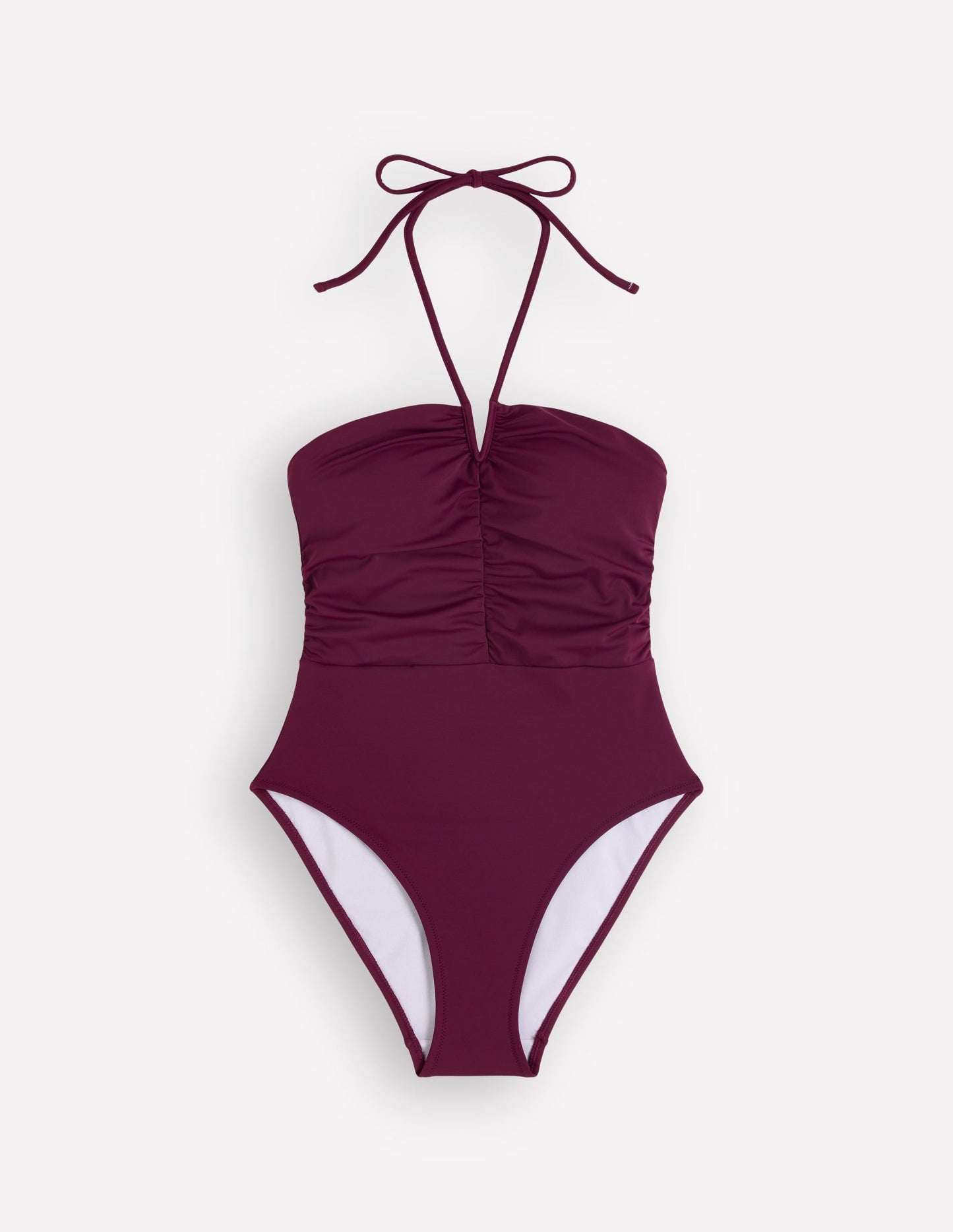 Gather String Swimsuit-Chocberry