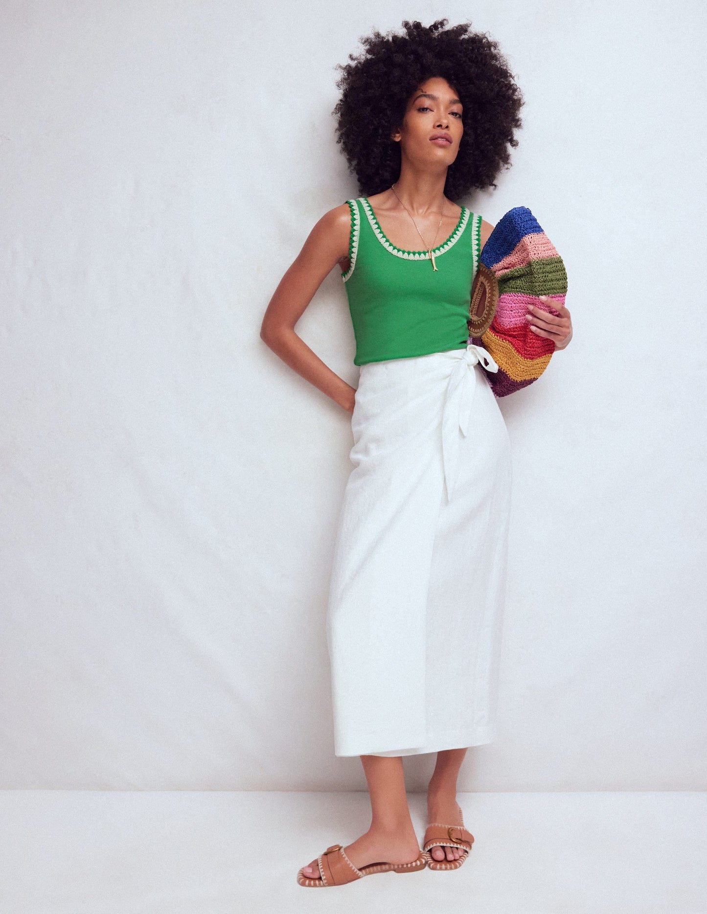 Maddie Trim Detail Vest-Shamrock Green