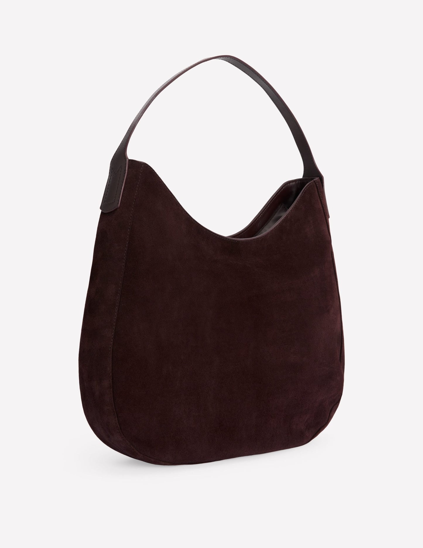 Suede Hobo Bag-Bitter Chocolate