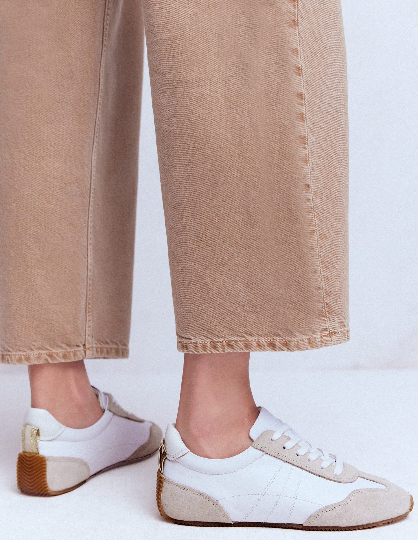 Delphine Slim Sole Trainers-White Mix