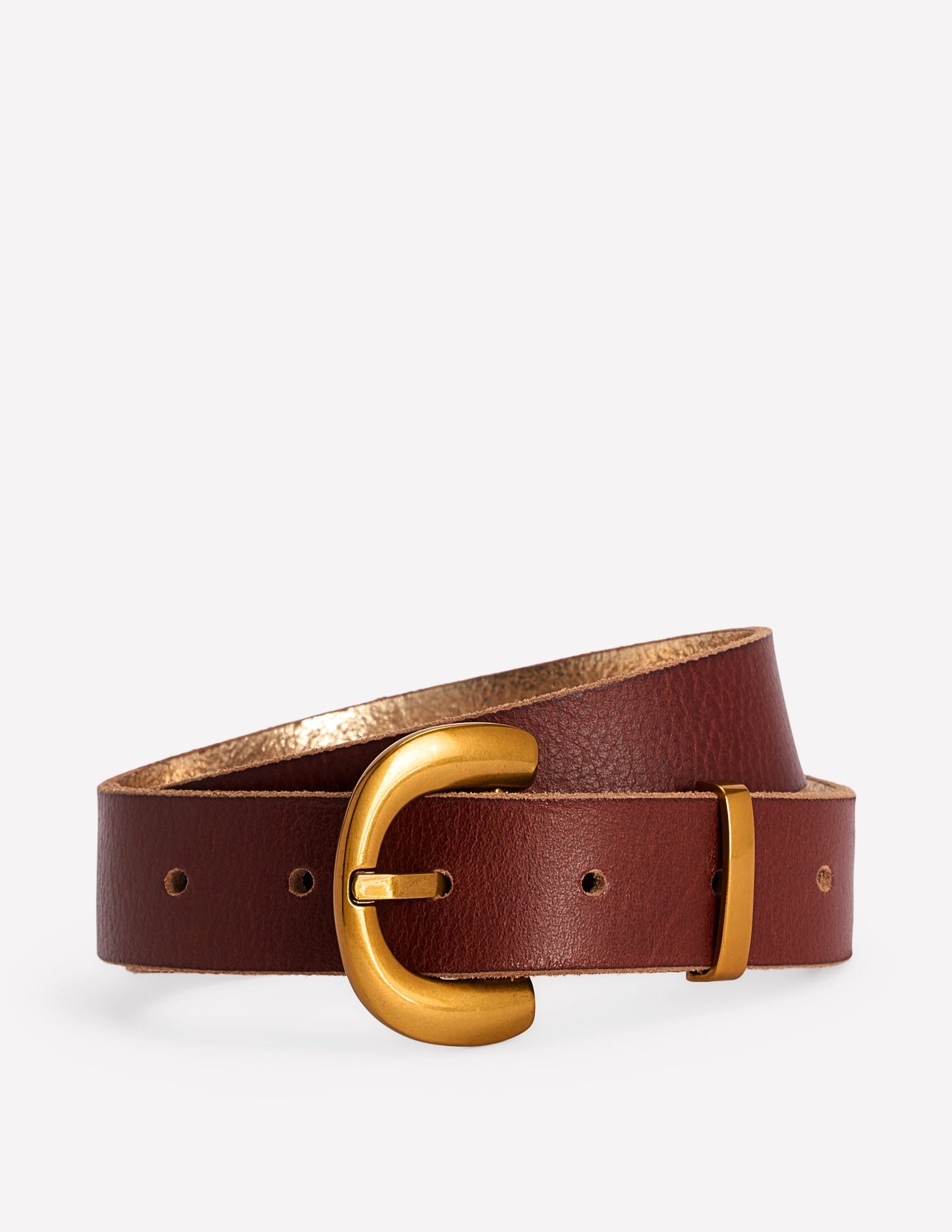 Chunky Buckle Belt-Dark Tan