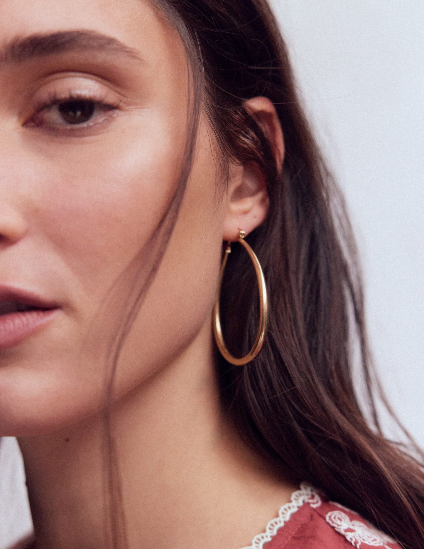 Large Metal Hoops-Gold Colour