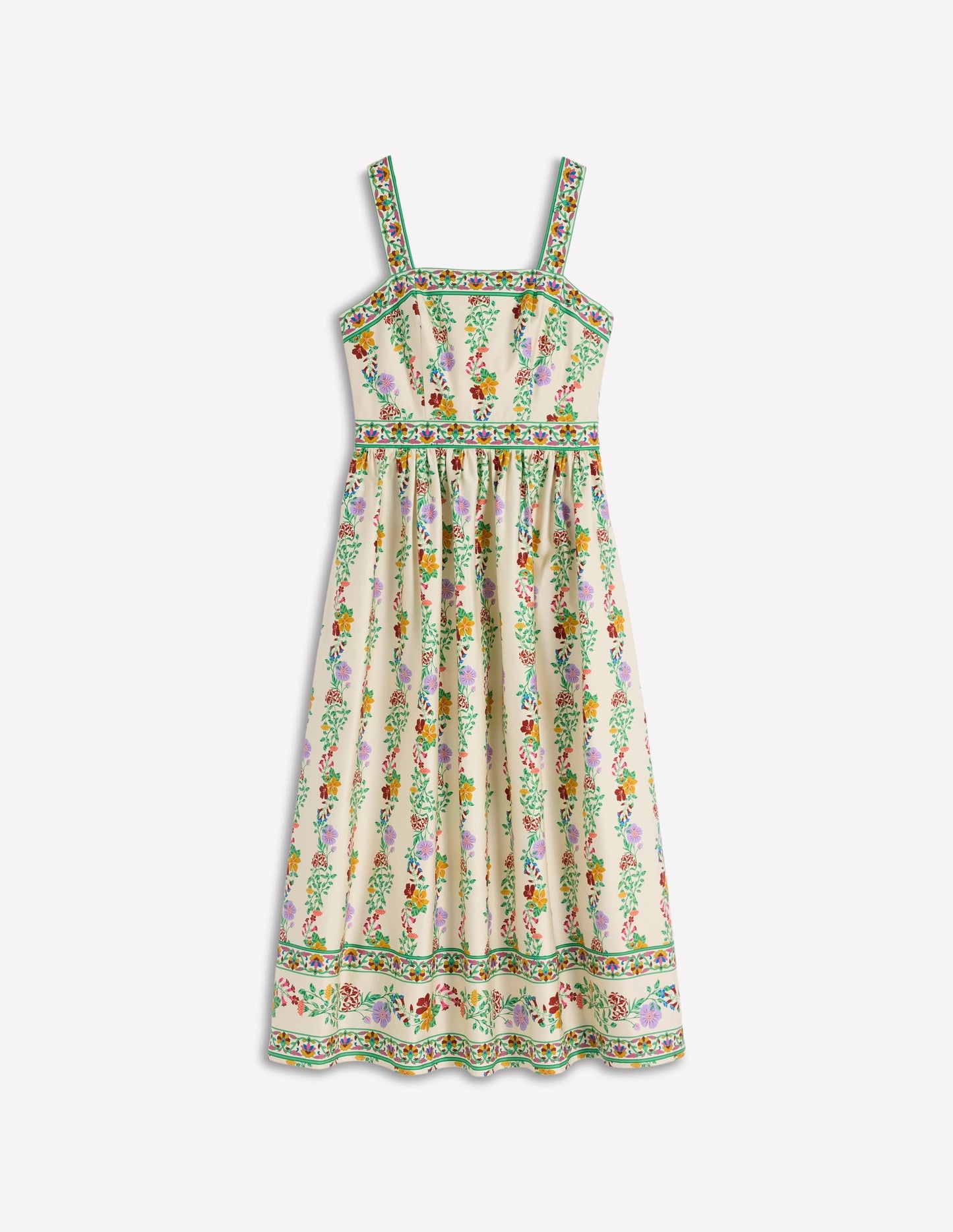 Square Neck Occasion Dress-Ivory, Blossom Trail