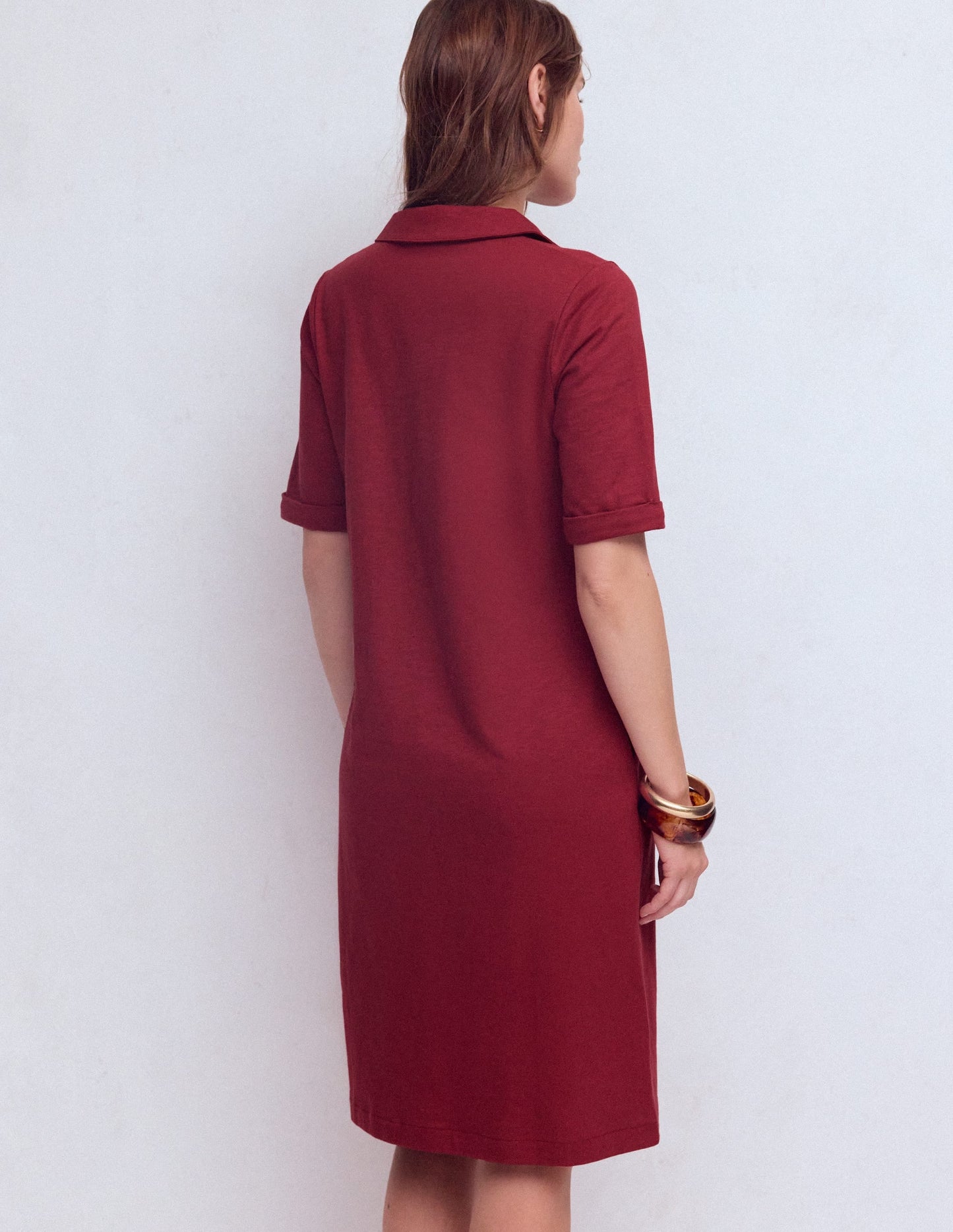 Tilda Jersey T-shirt Dress-Rich Chestnut