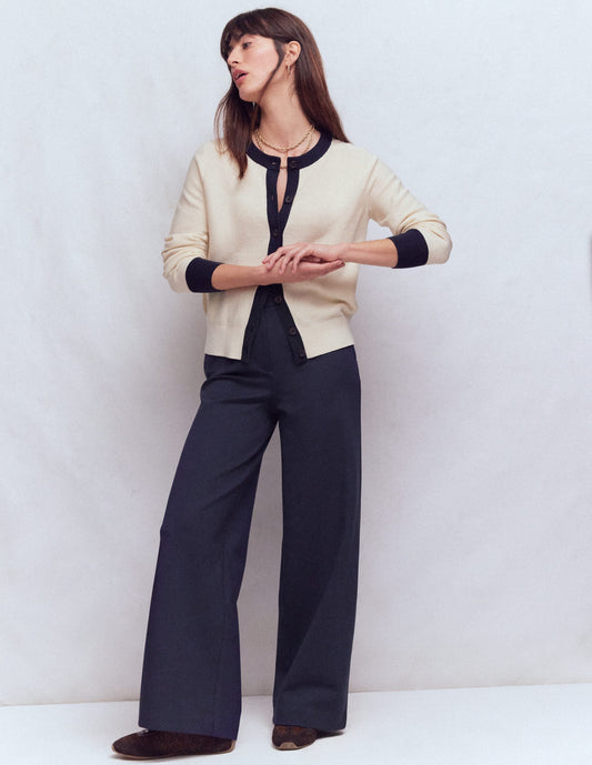 Belgravia Ponte Trousers-Navy