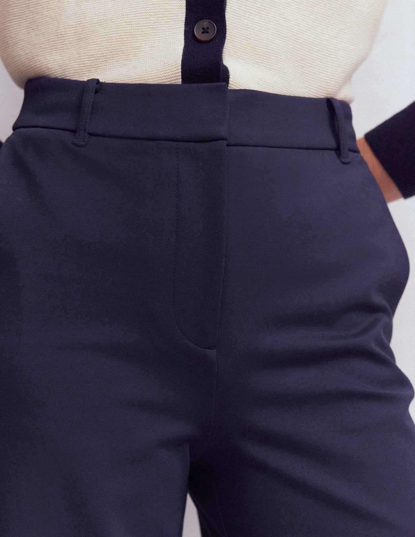 Belgravia Ponte Trousers-Navy