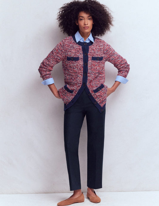 Canonbury Cotton 7/8 Trousers-Navy
