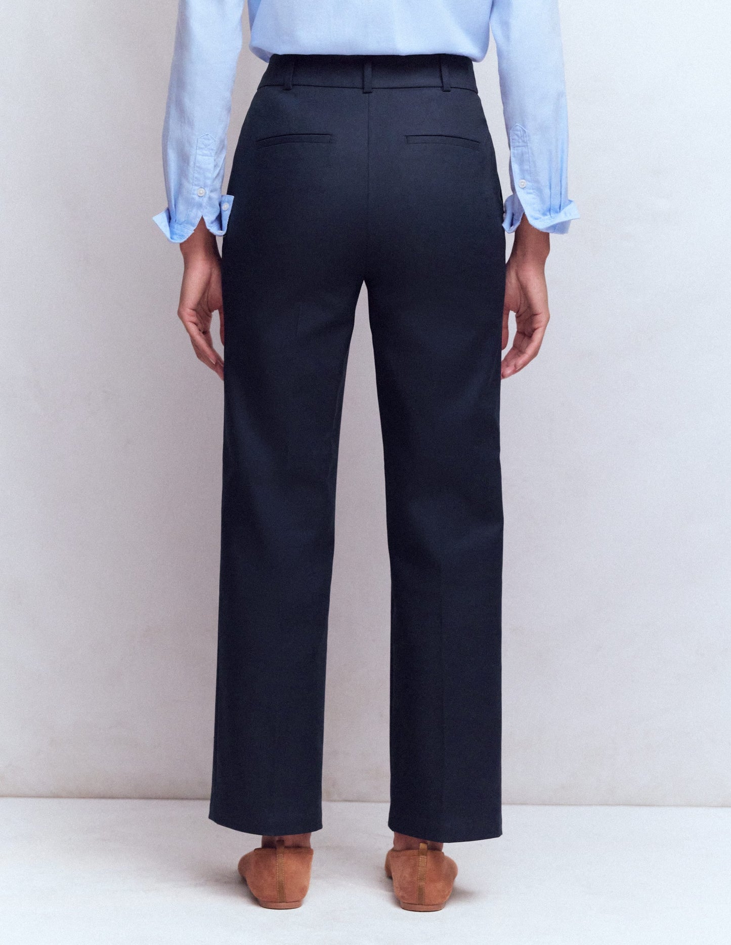 Canonbury Cotton 7/8 Trousers-Navy