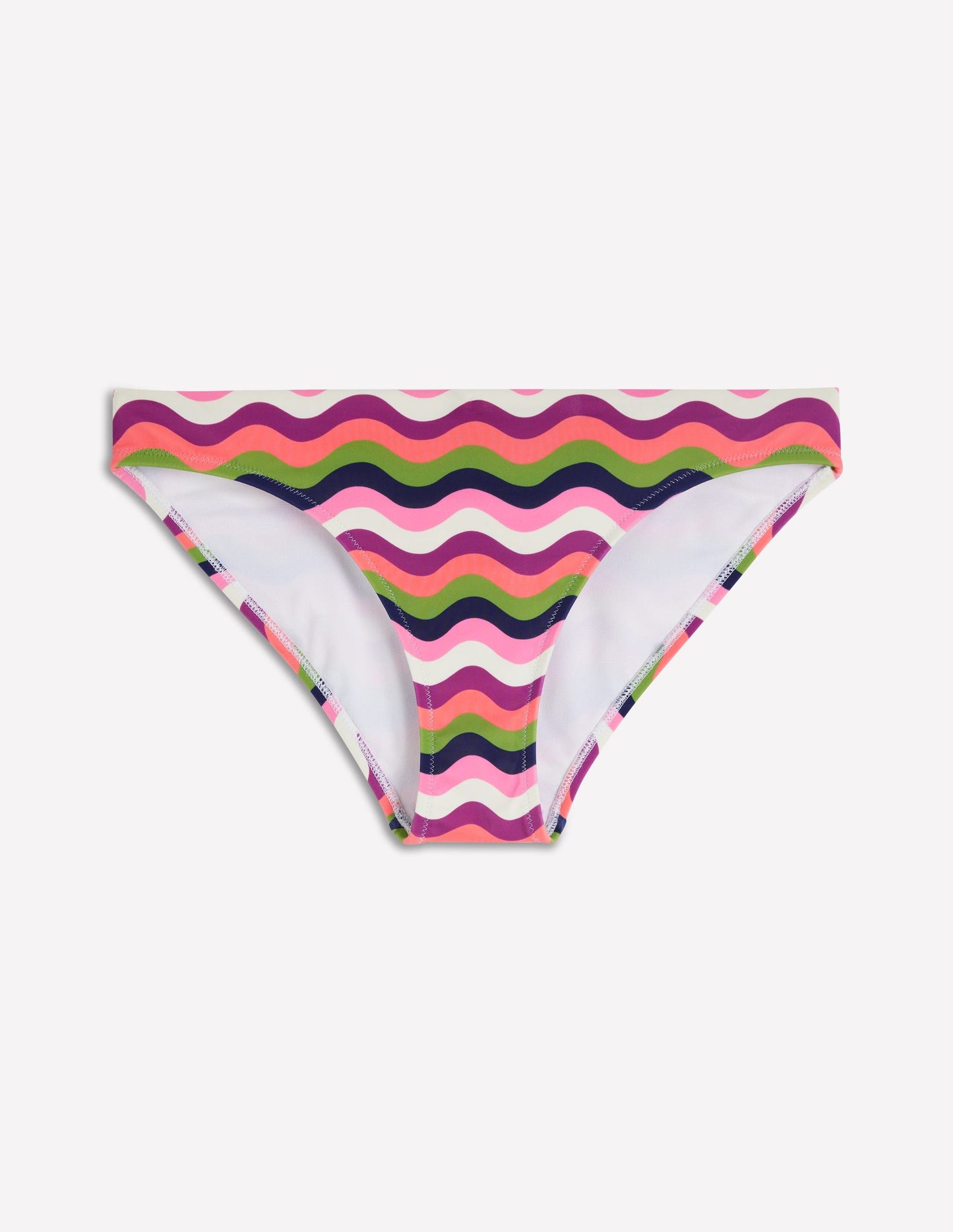 Classic Bikini Bottoms-Multi, Wavy Stripe