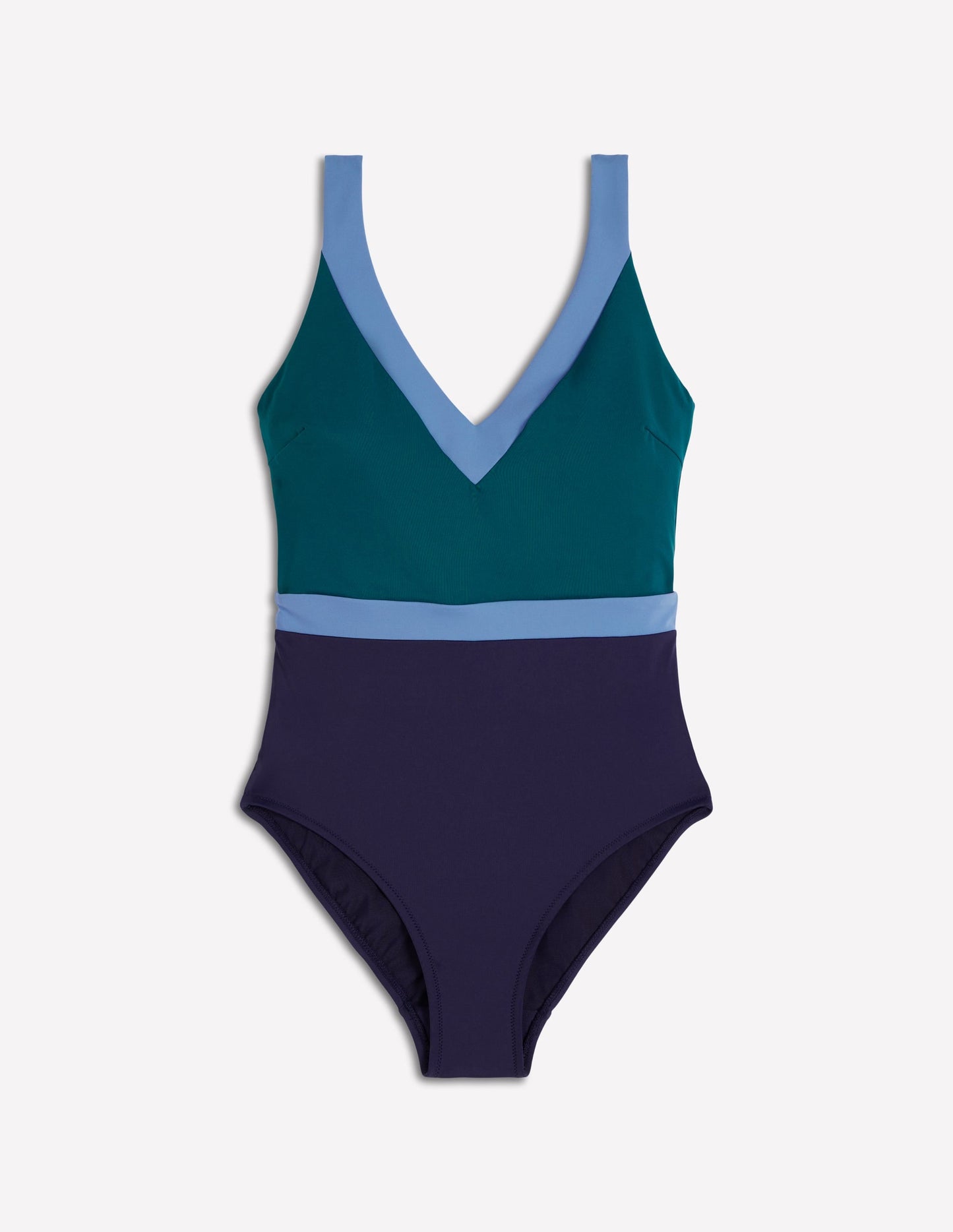 Campania Cross-back Swimsuit-Pacific Green Colourblock