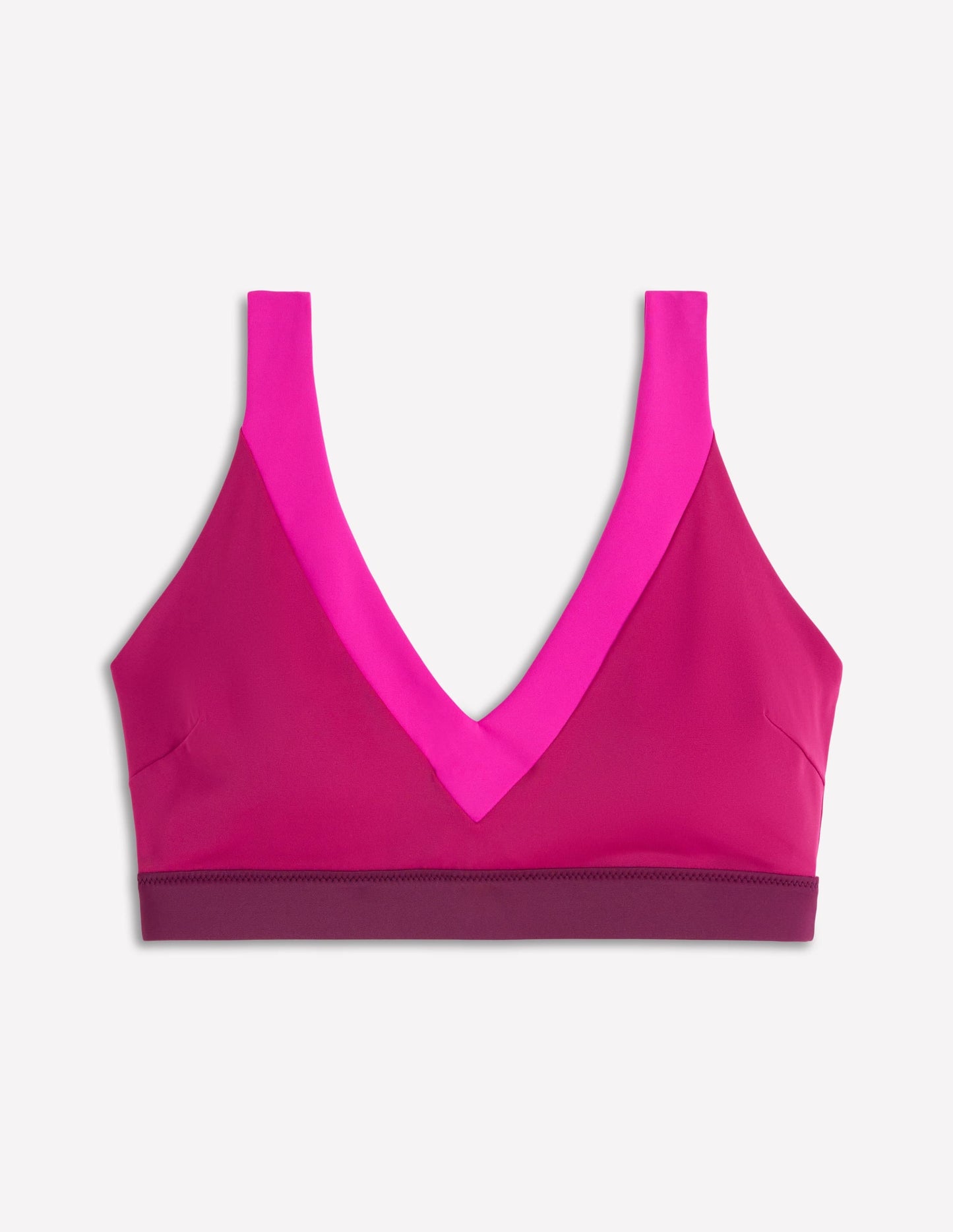 Campania Cross-back Bikini Top-Fuchsia, Chocberry