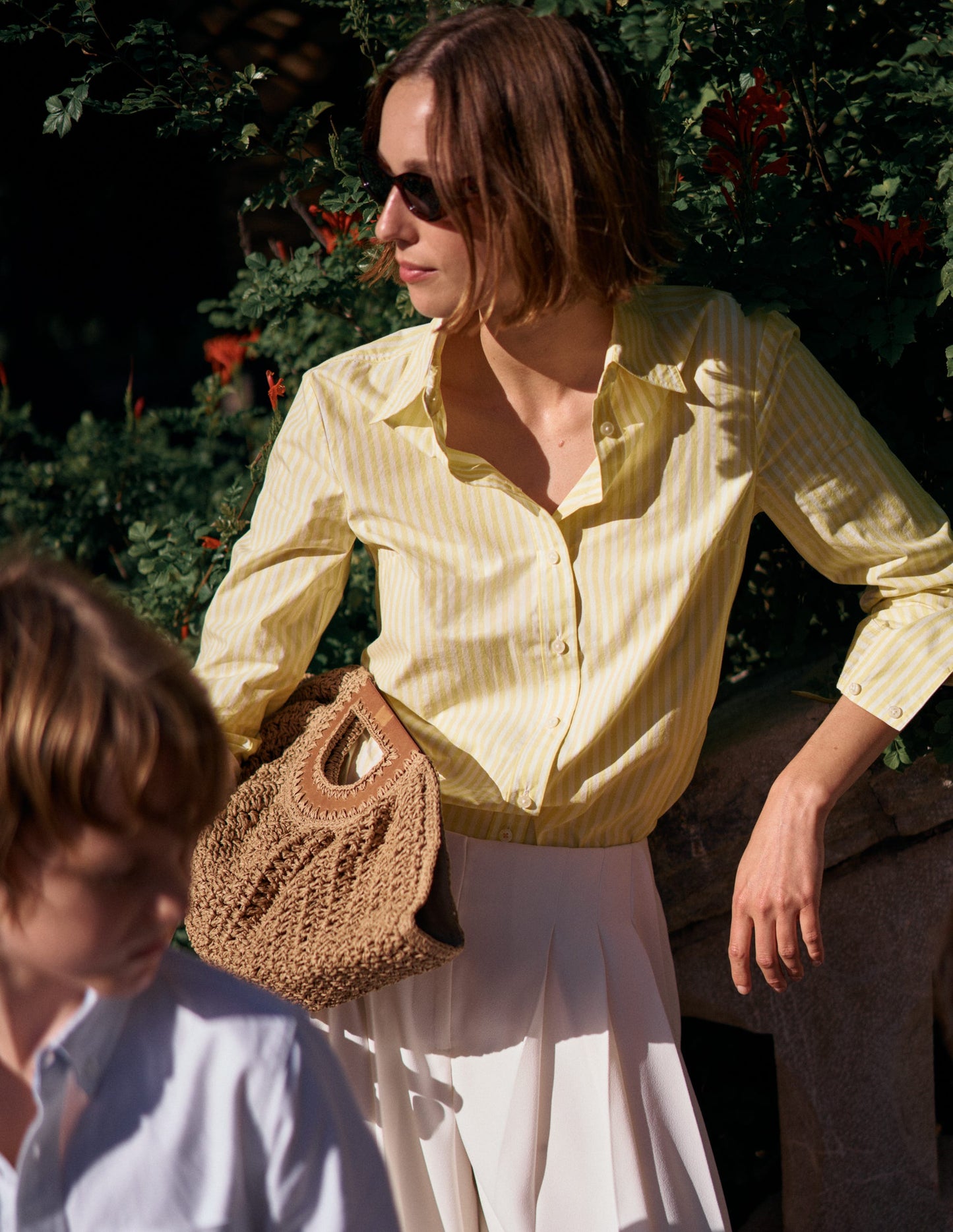 Sienna Cotton Shirt-Yellow Fine Stripe