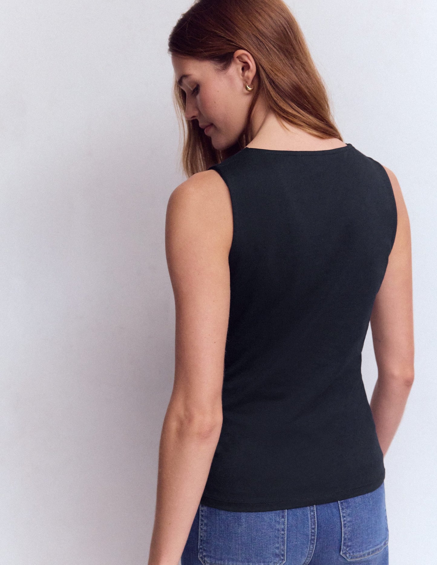 Supersoft V Neck Trim Vest-Navy Blazer