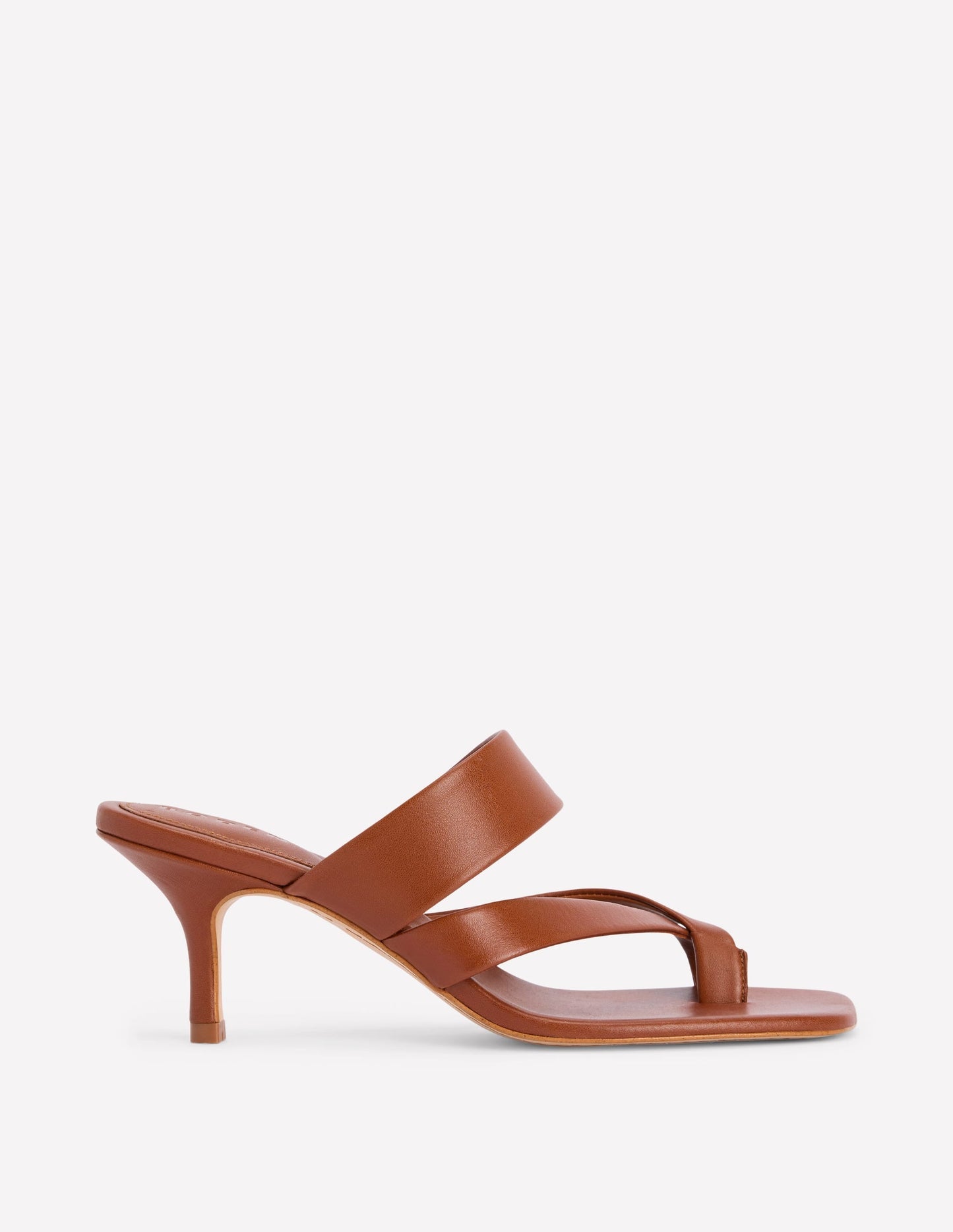 Toe Post Kitten Heels-Tan