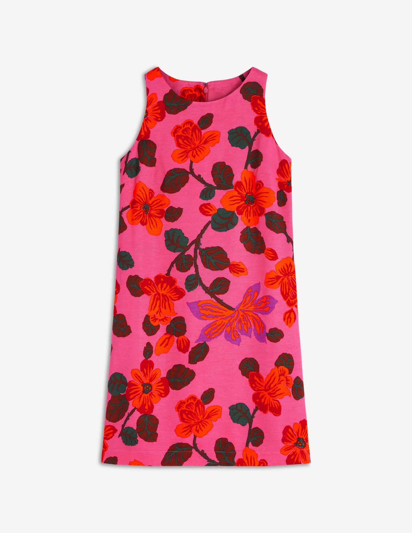 Classic Shift Dress-Pink, Elaborate Blossom