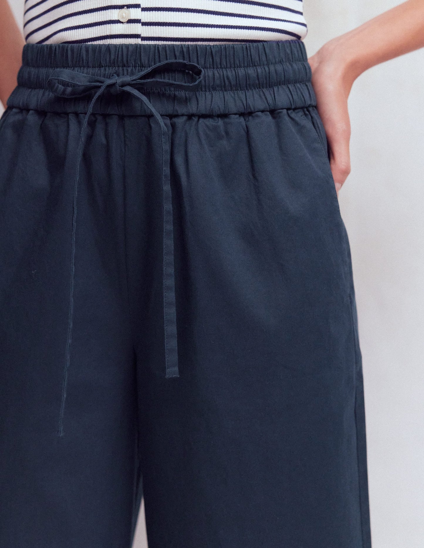 Greenwich Tie Waist Trousers-Navy