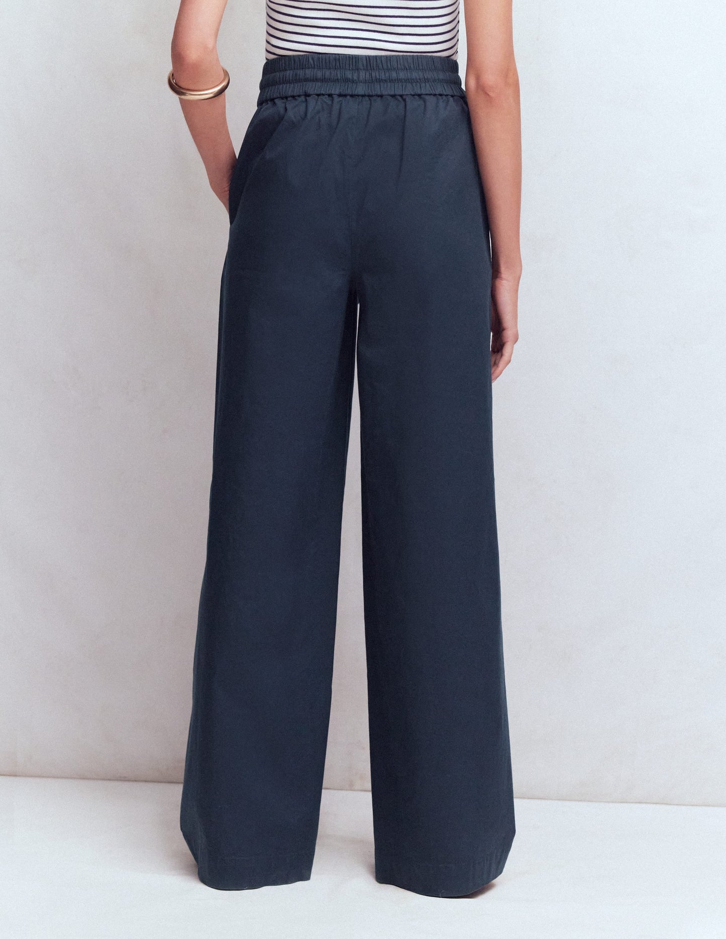 Greenwich Tie Waist Trousers-Navy
